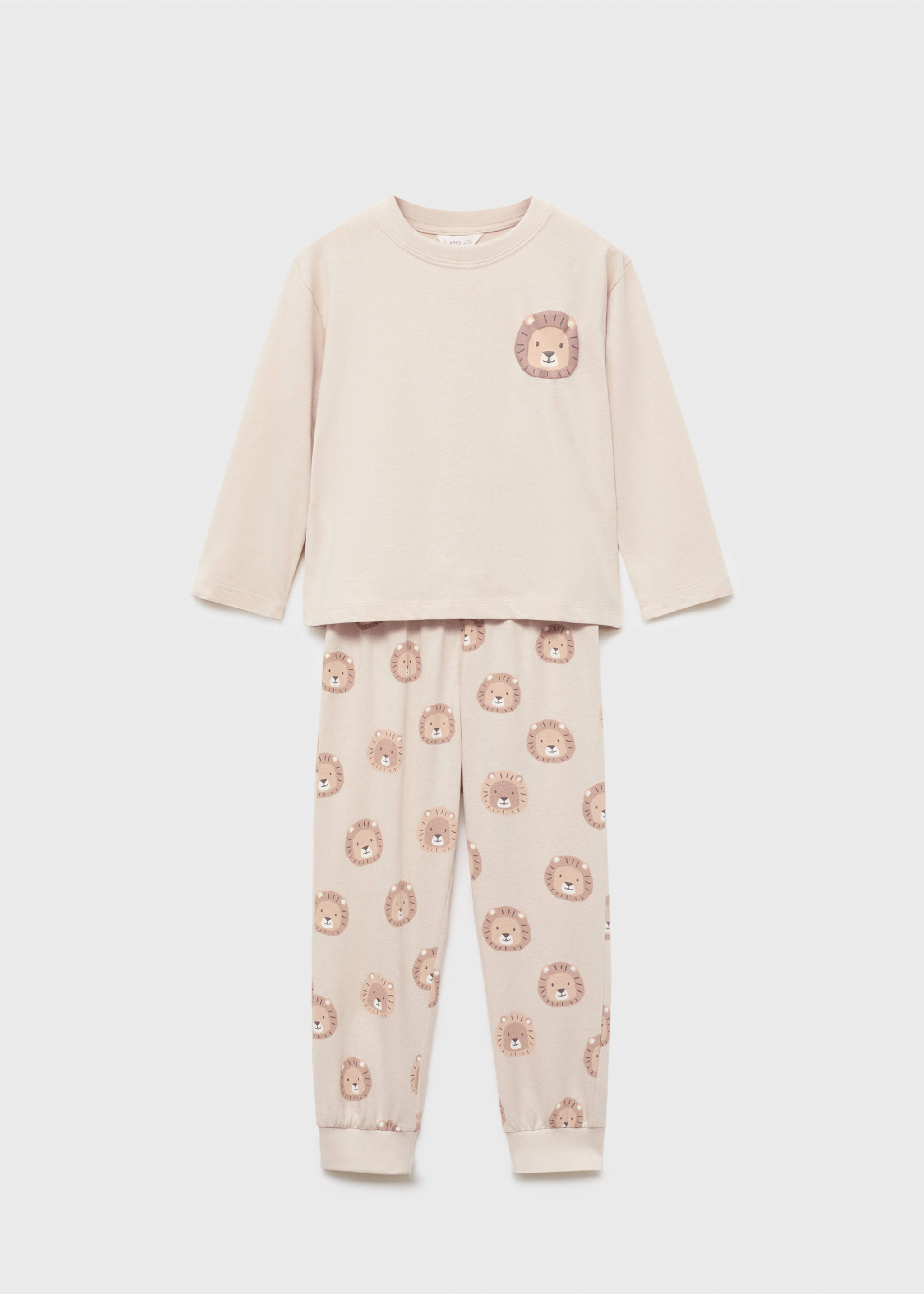 Animal-print pyjamas - Article without model, Sand. Ref: 17064093-00.