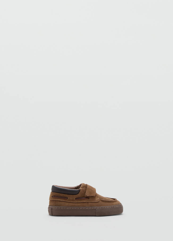 Velcro leather shoes — Chocolate