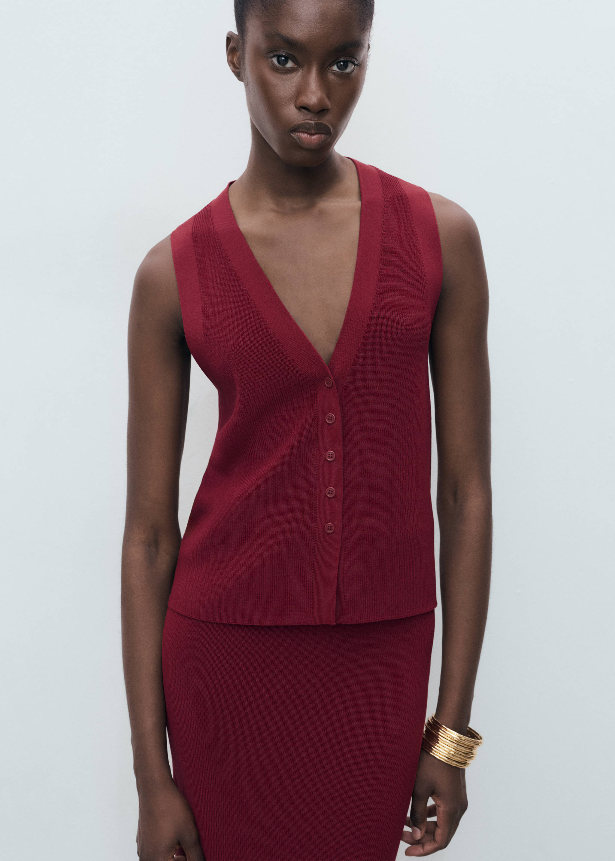 Fine-knit vest - Medium plane