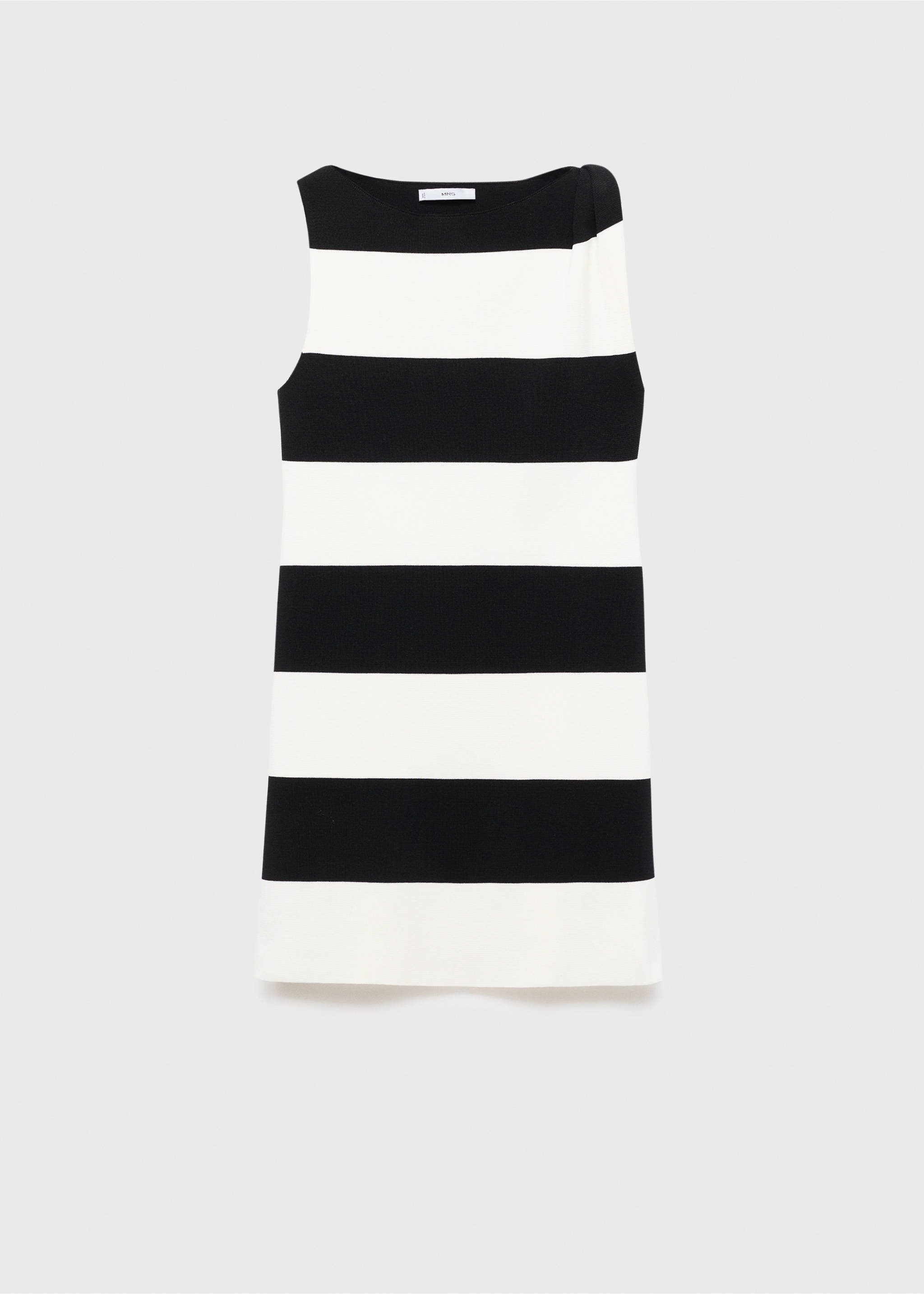 스트랩이 있는 비대칭 니트 드레스 - 모델 없는 상품, 에크루. Ref: 17064104-00.