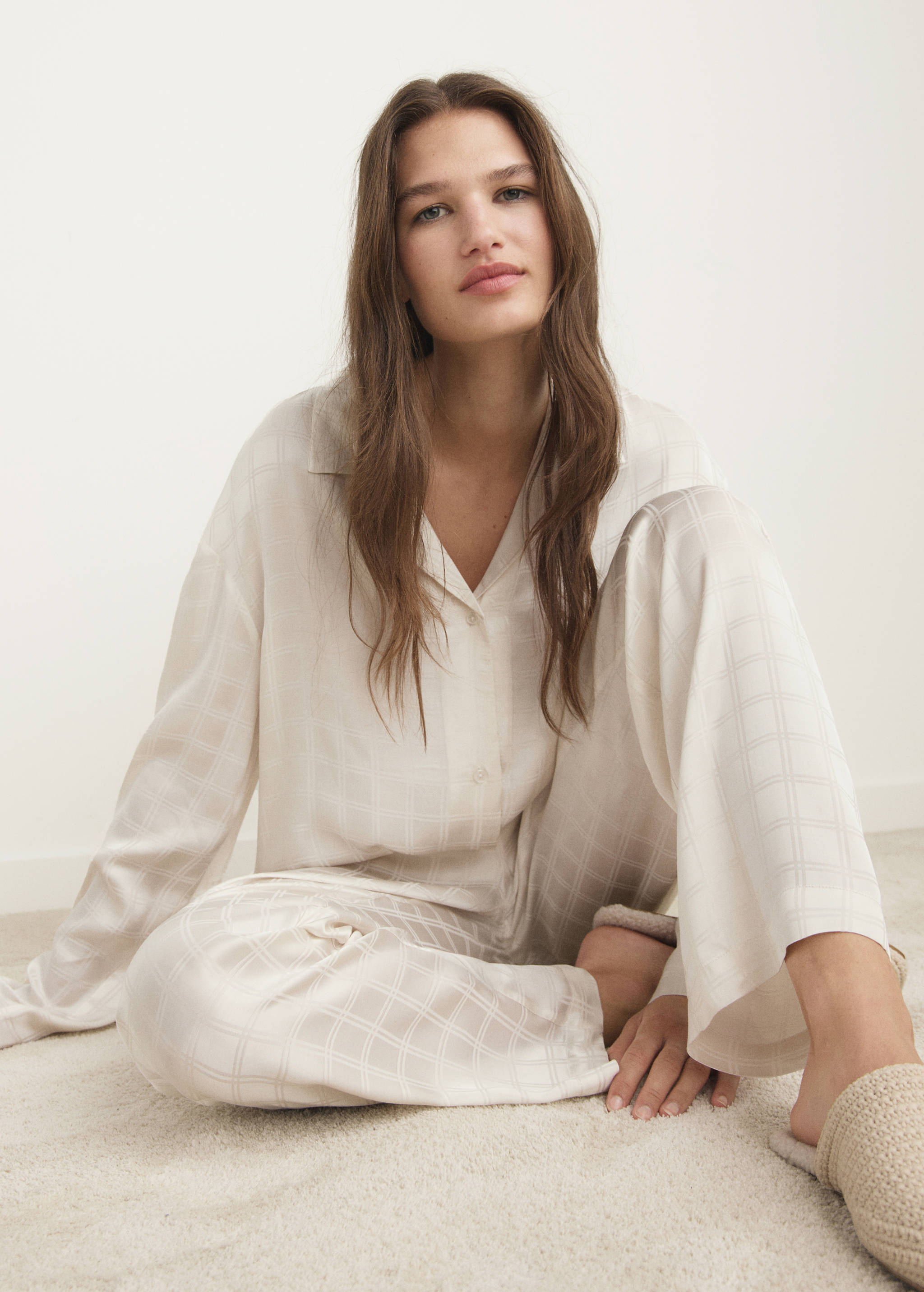 Pyjamasskjorta med rayon-rutor - Detaljer om artikeln 2