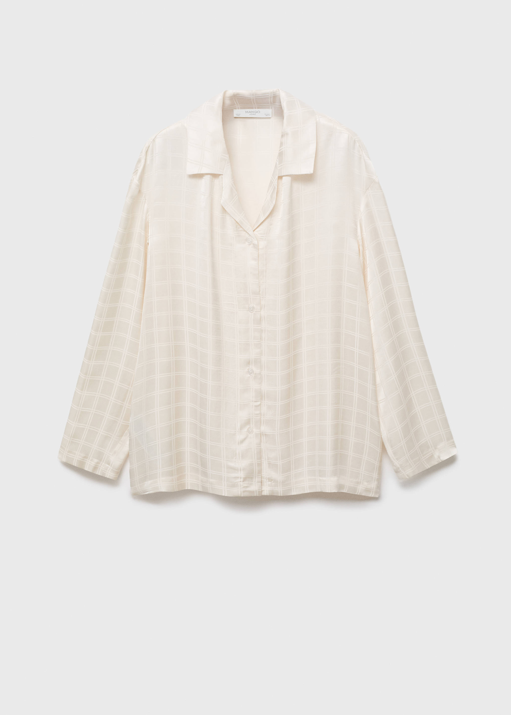 Pyjamasskjorta med rayon-rutor - Artikel utan modell