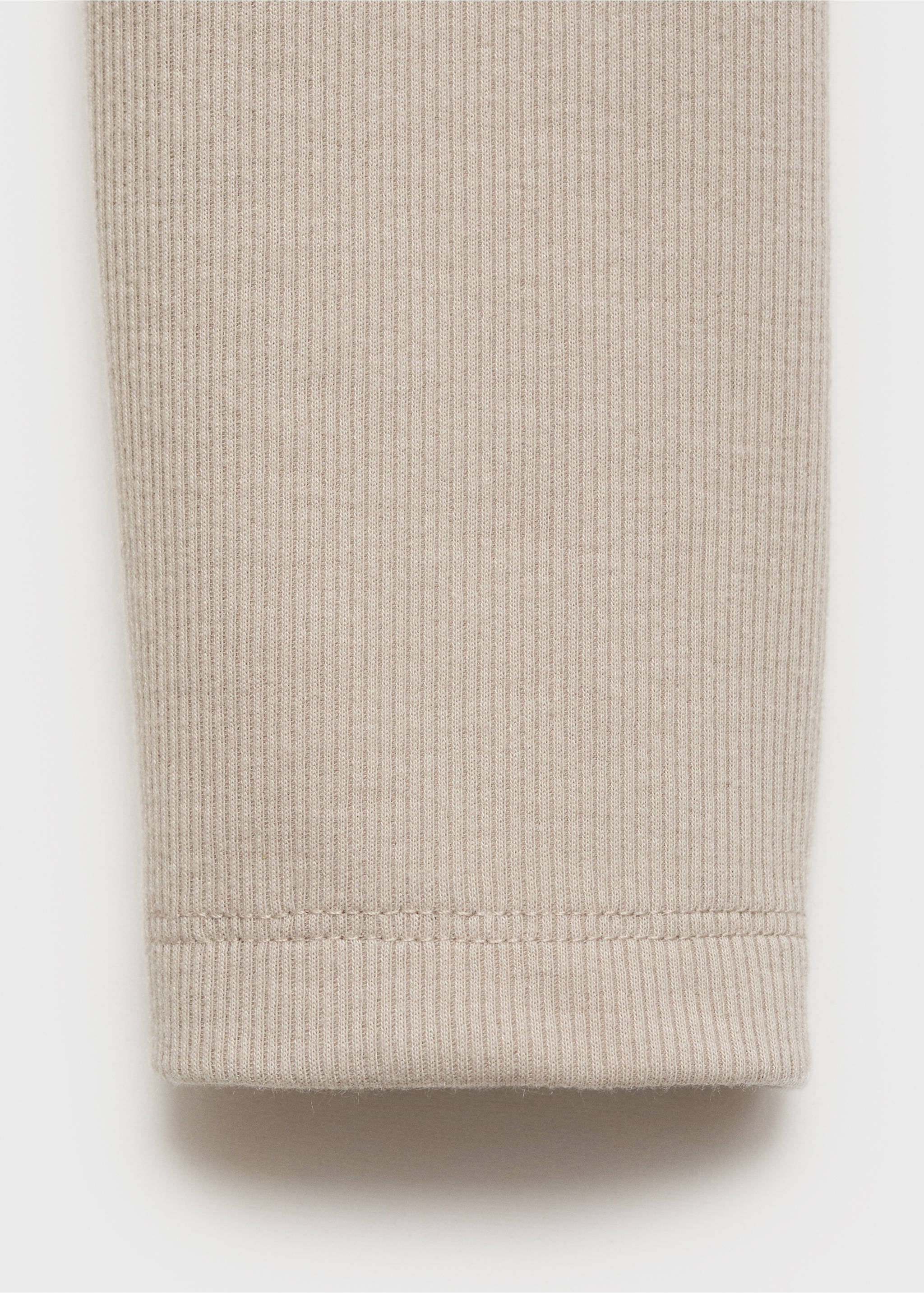 T-shirt maille côtelée boutons - Détail de l'article 0, Gris clair/pastel. Ref: 17064109-00.