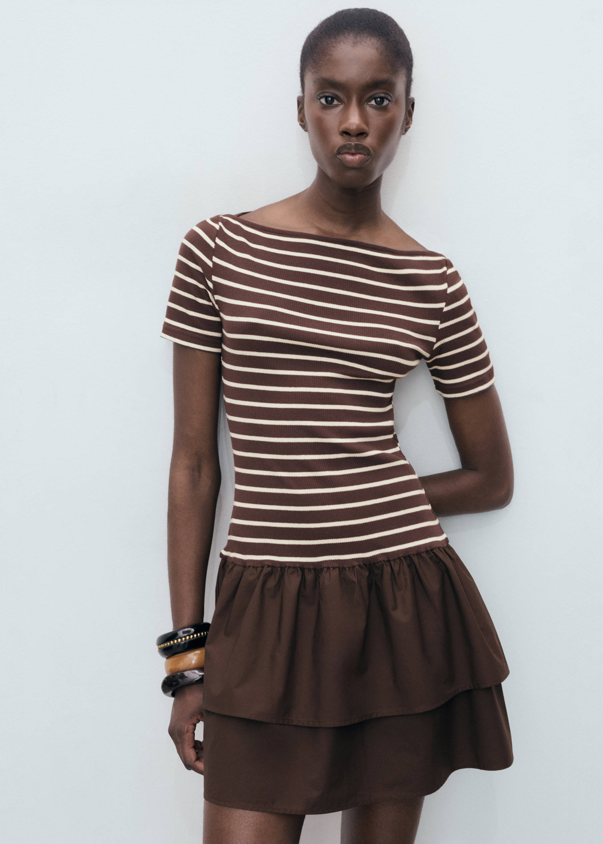 Mixed striped dress - Medium plane