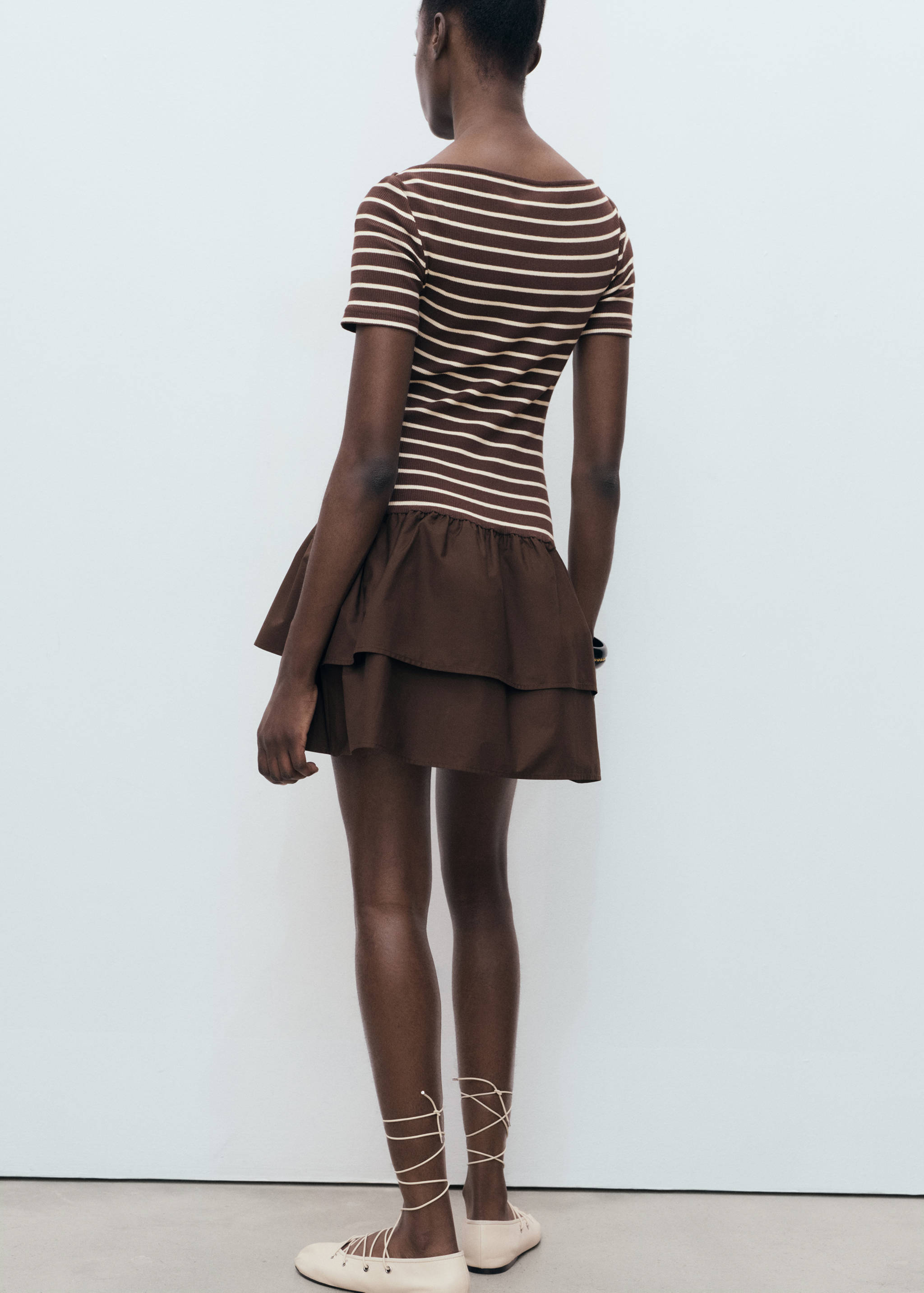 Mixed striped dress - Reverse of the article
