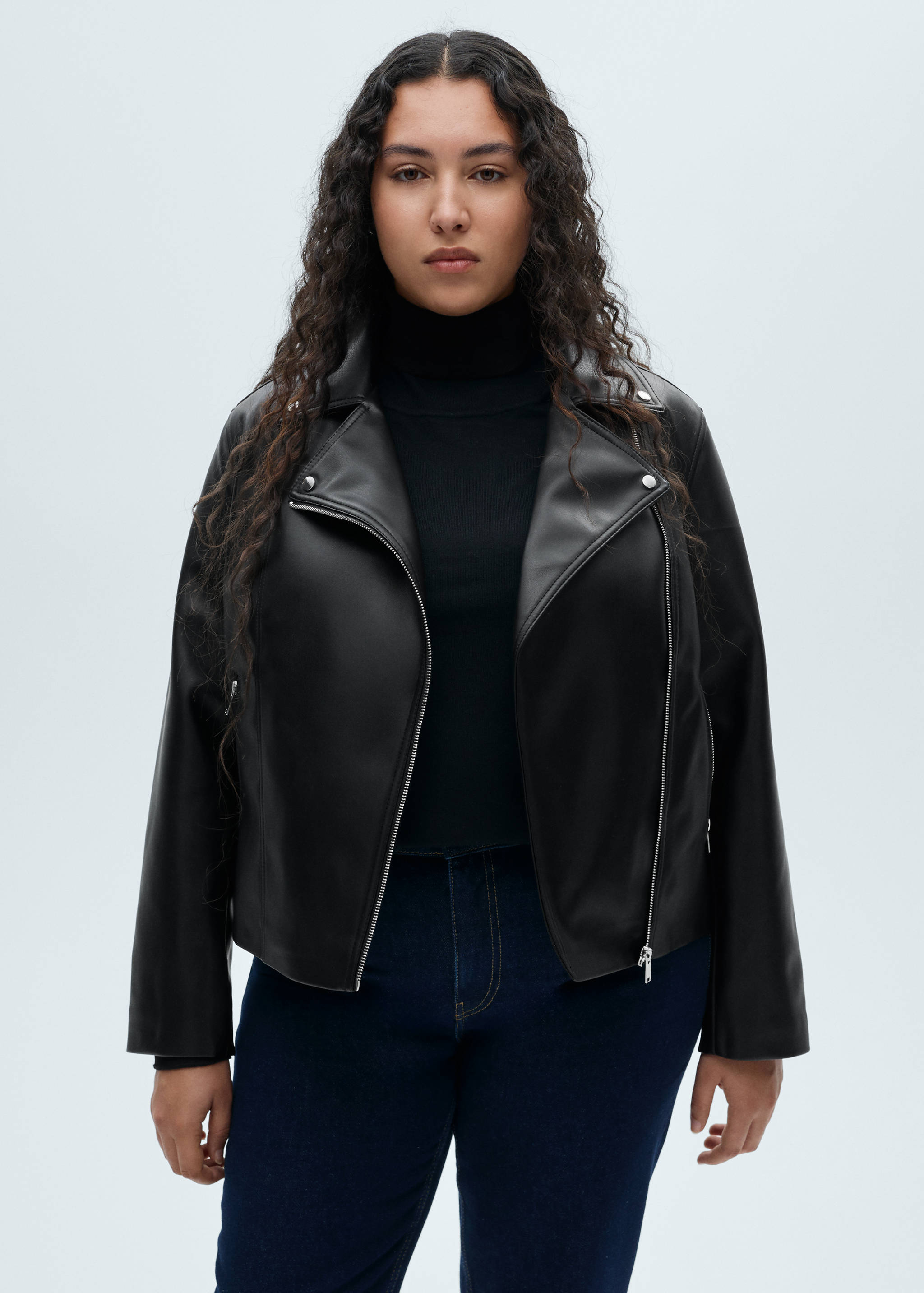 Veste biker cuir synthétique - Détail de l'article 5