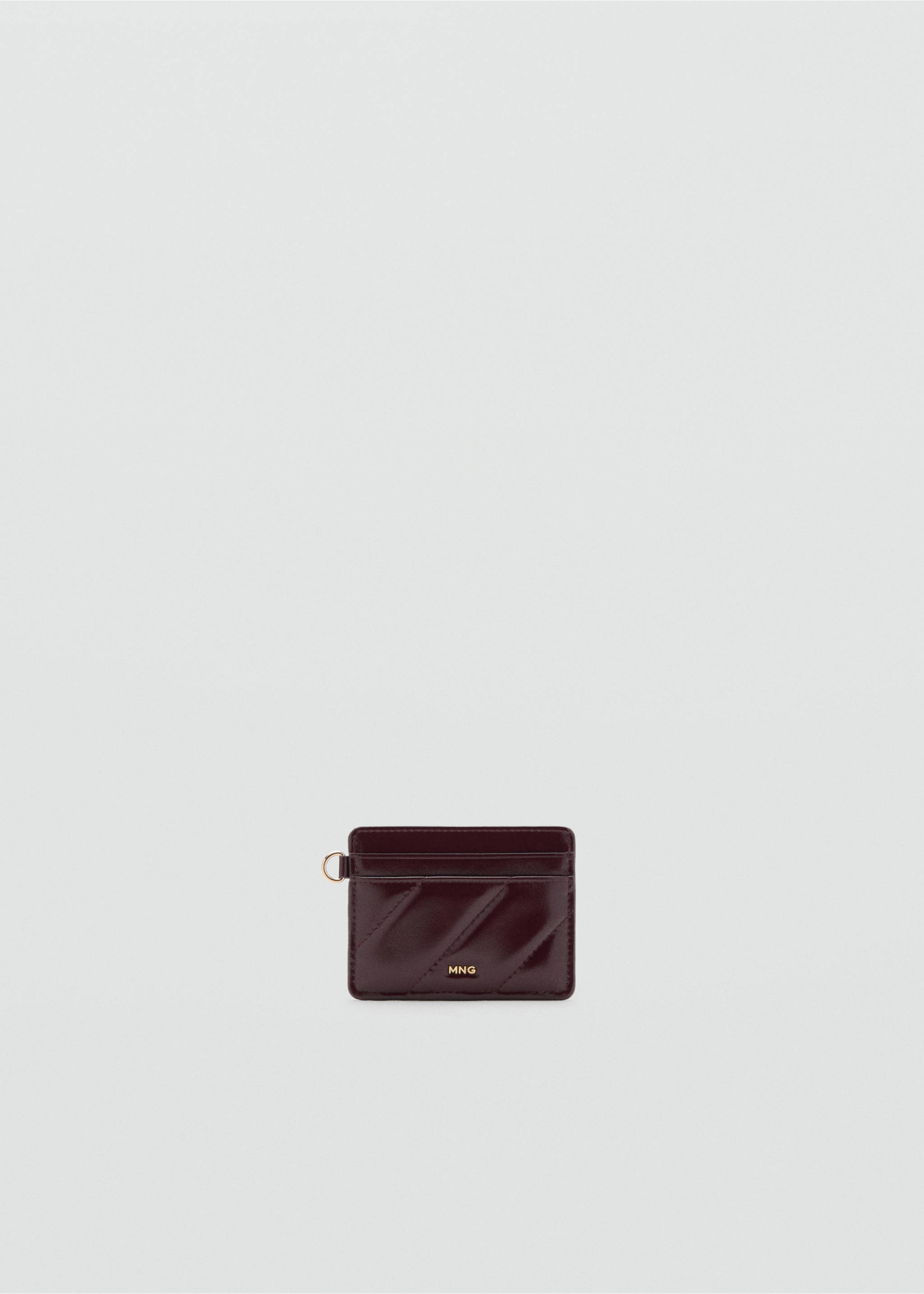 Porte-cartes matelassé - Article sans modèle, Bordeaux. Ref: 17064125-00.