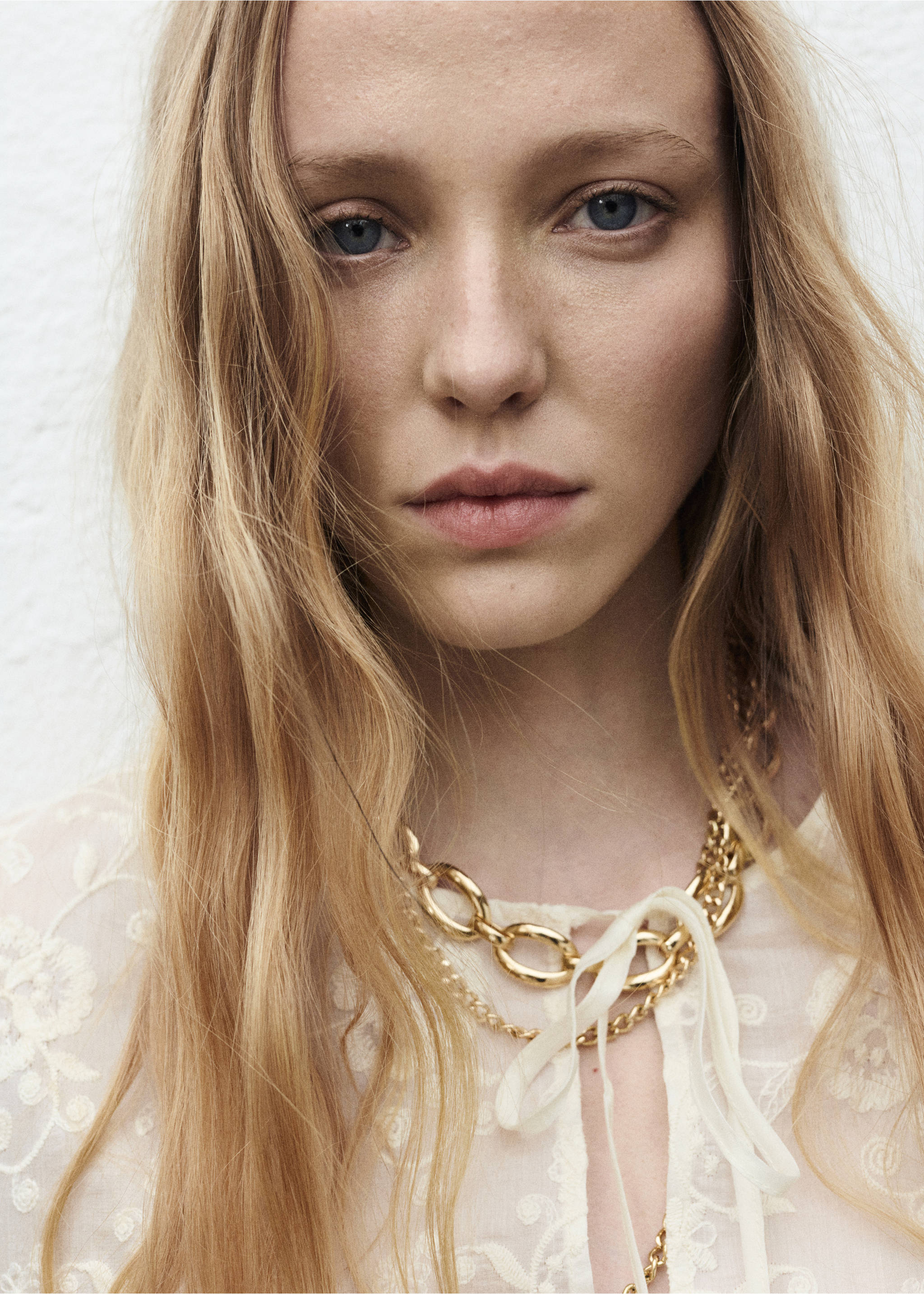 Blouse Lyocell brodée - Détail de l'article 1, Écru. Ref: 17064130-00.