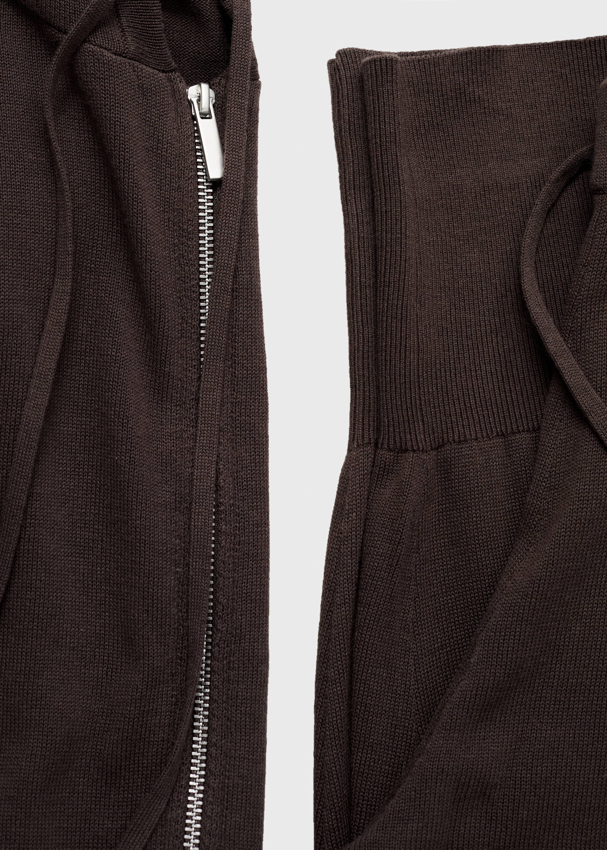 Stickad kofta i bomull med huva - Detaljer om artikeln 8