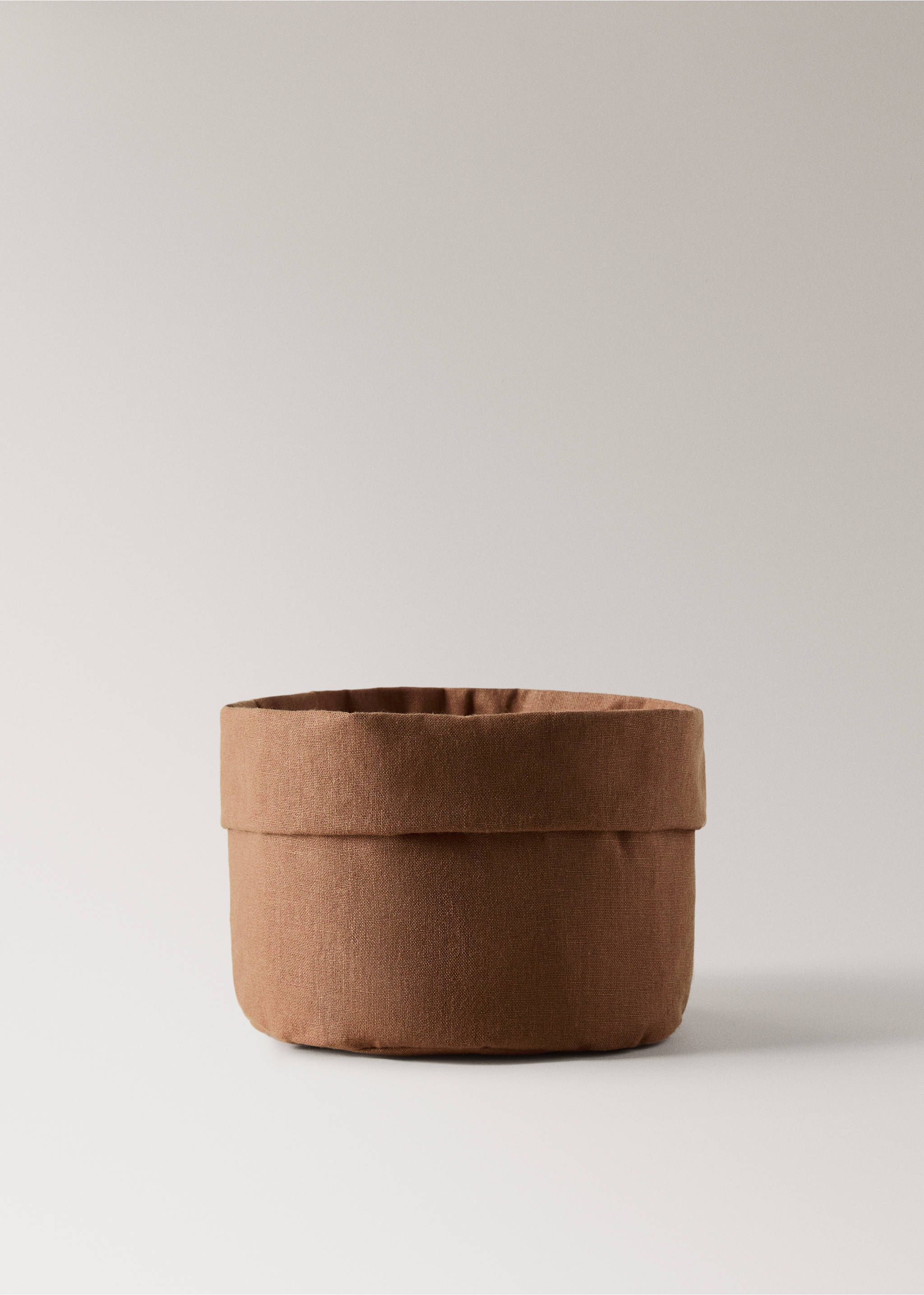 100% linen bread basket - Article without model, Mustard. Ref: 17064132-00.