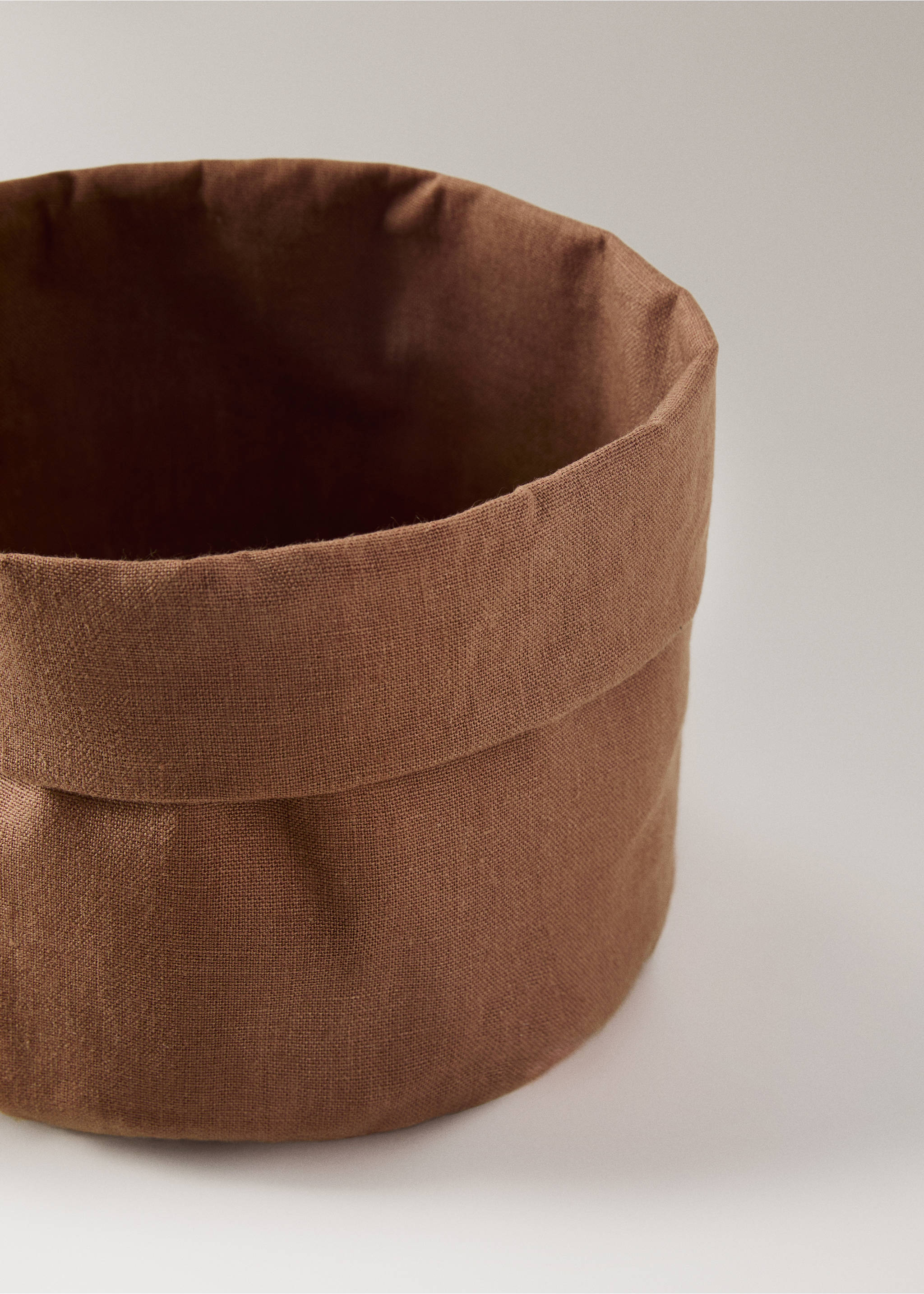 100% linen bread basket - Details of the article 2, Mustard. Ref: 17064132-00.