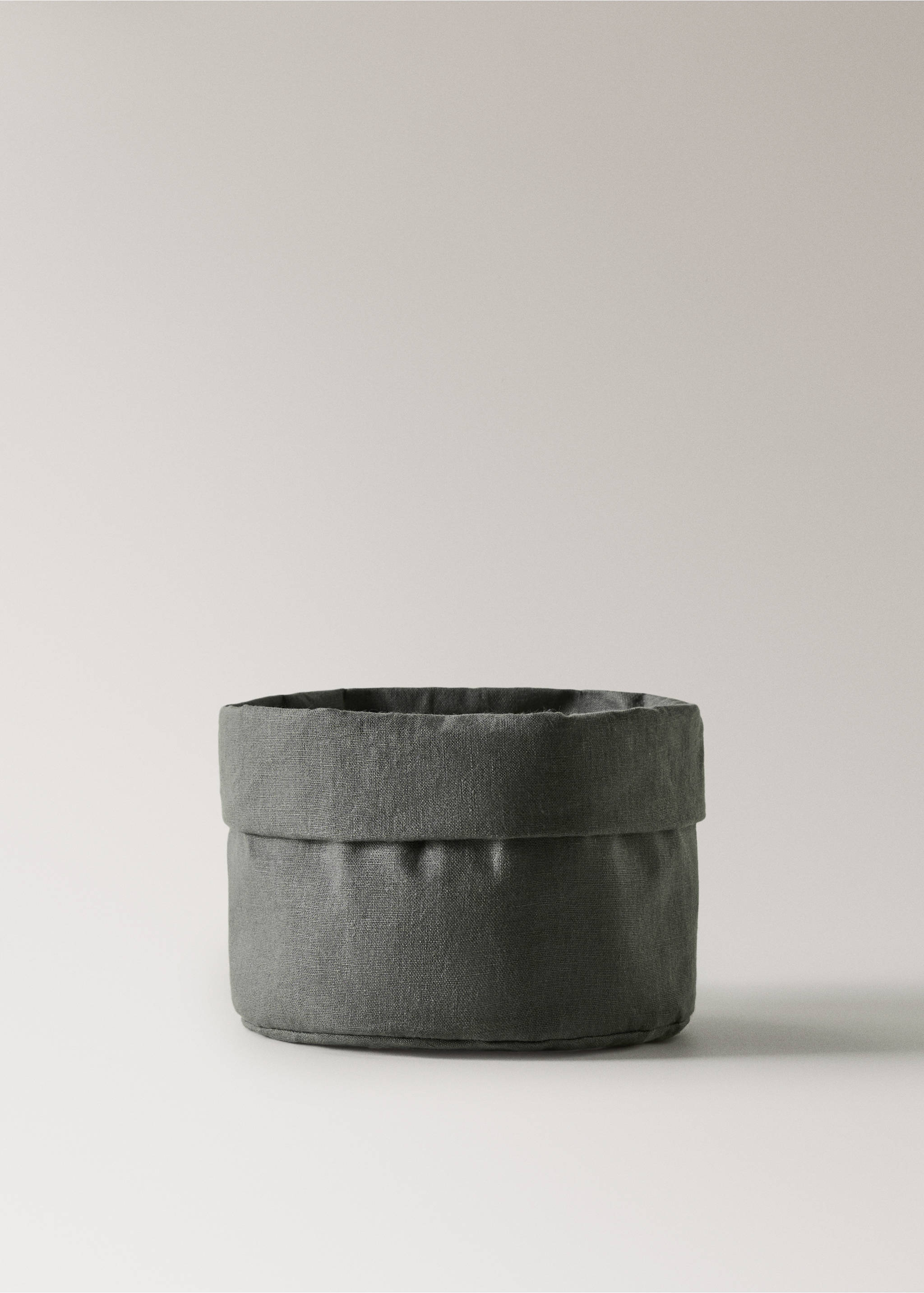 100% linen bread basket - Article without model, Khaki. Ref: 17064132-00.