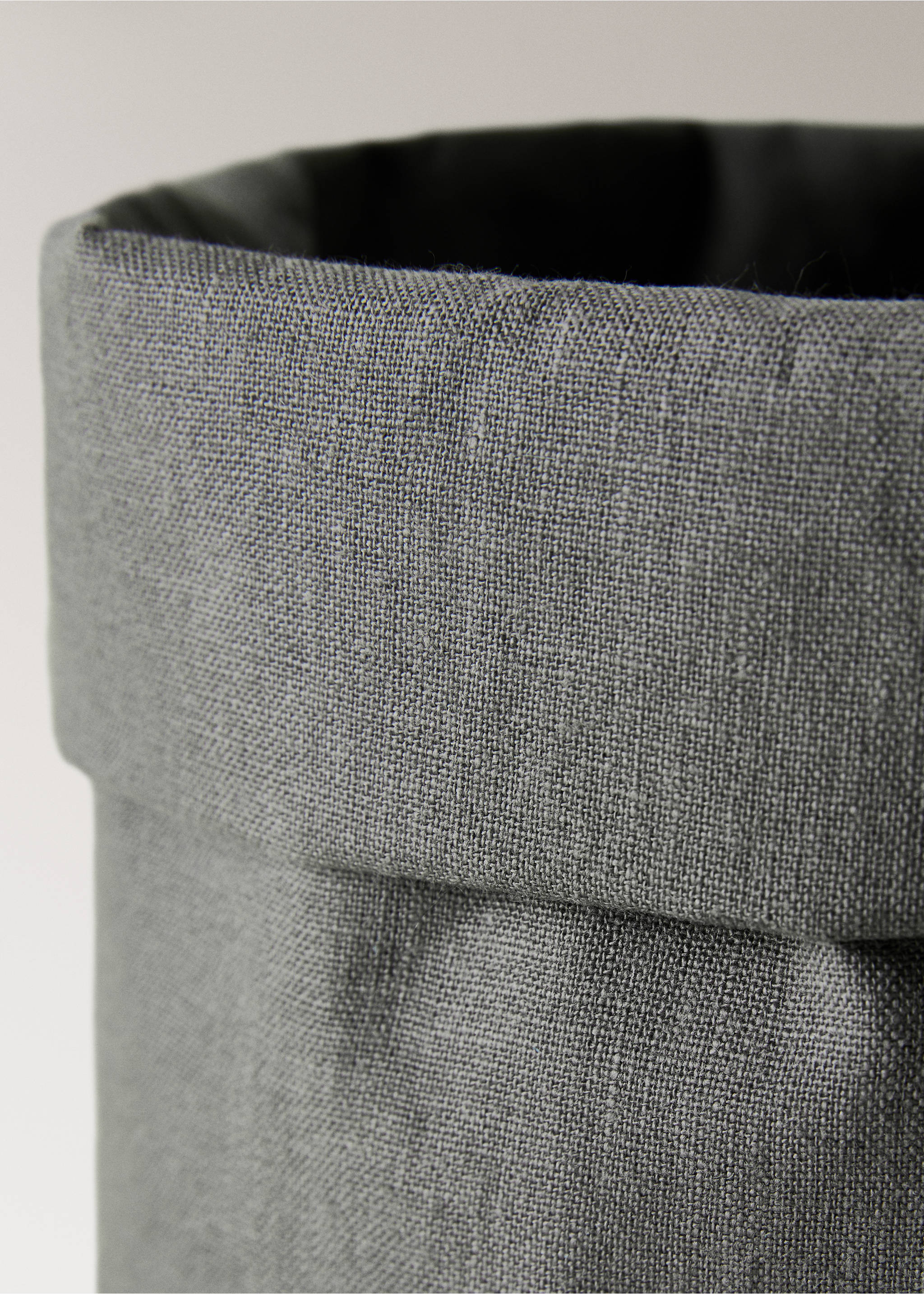 100% linen bread basket - Details of the article 1, Khaki. Ref: 17064132-00.