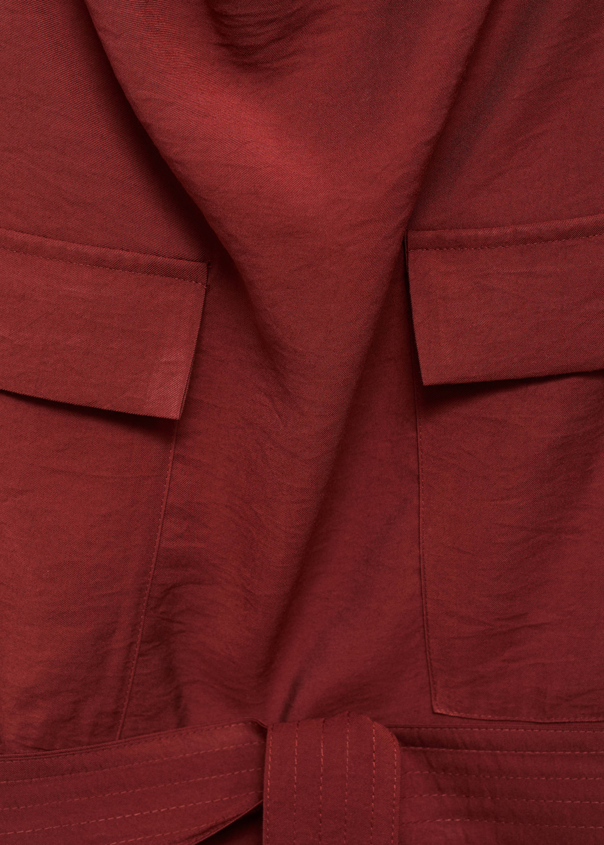 Blusa cuello drapeado cinturón - Detalle del artículo 0