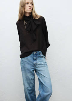 Straight-leg jeans with floral pattern — Medium Blue 4