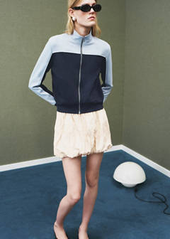 Two-tone fitted jacket — Blue 2