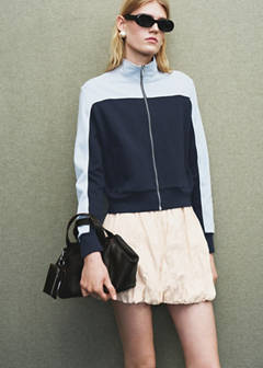 Two-tone fitted jacket — Blue 1