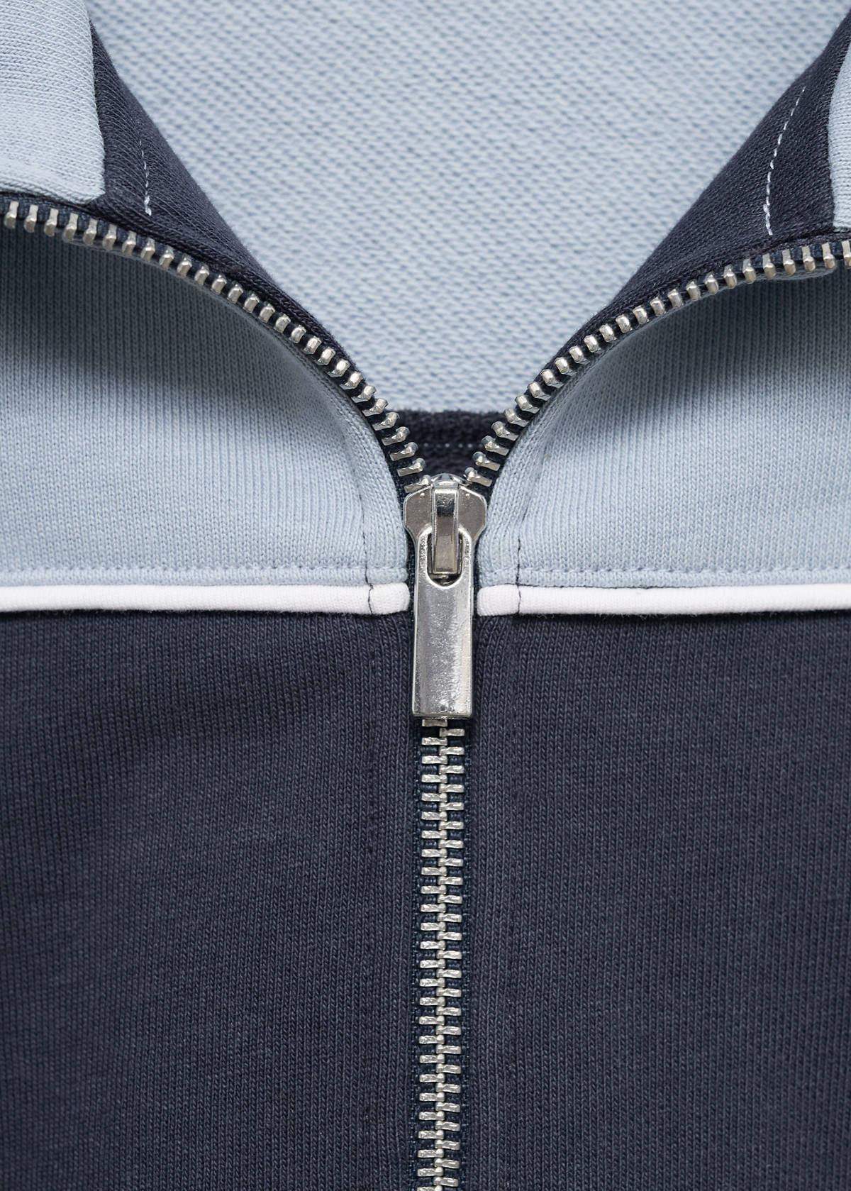 Two-tone fitted jacket — Blue