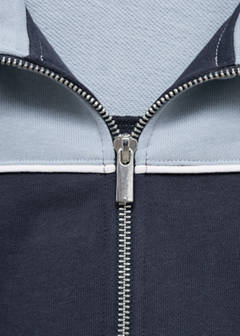 Two-tone fitted jacket — Blue 7