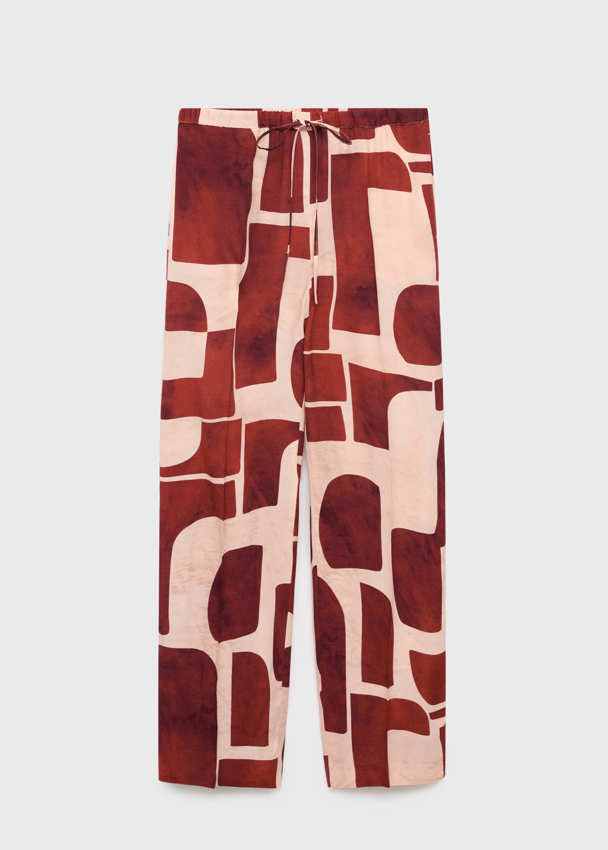 Fluid trousers with geometric pattern - Article without model