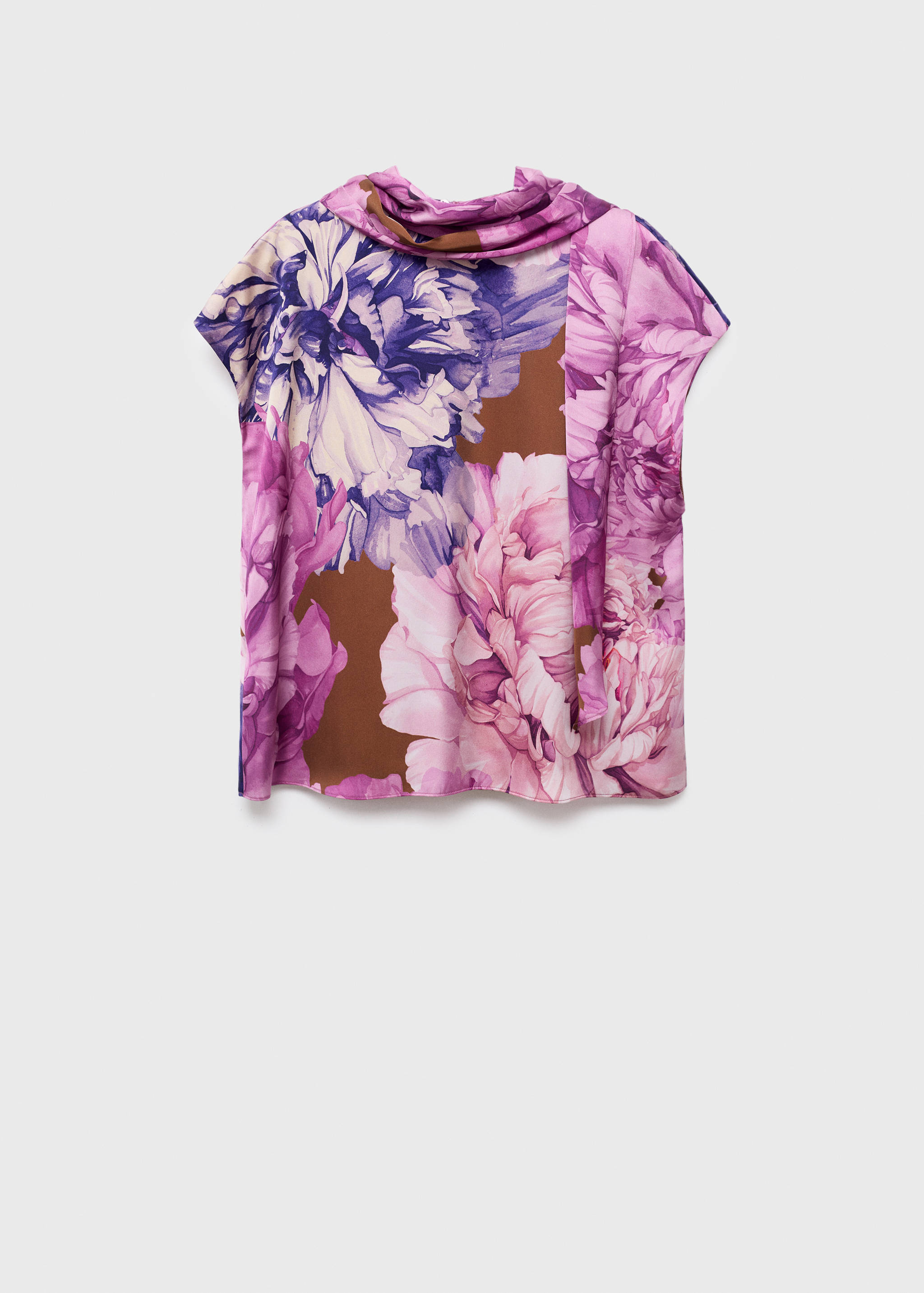 Floral blouse with scarf - Article without model