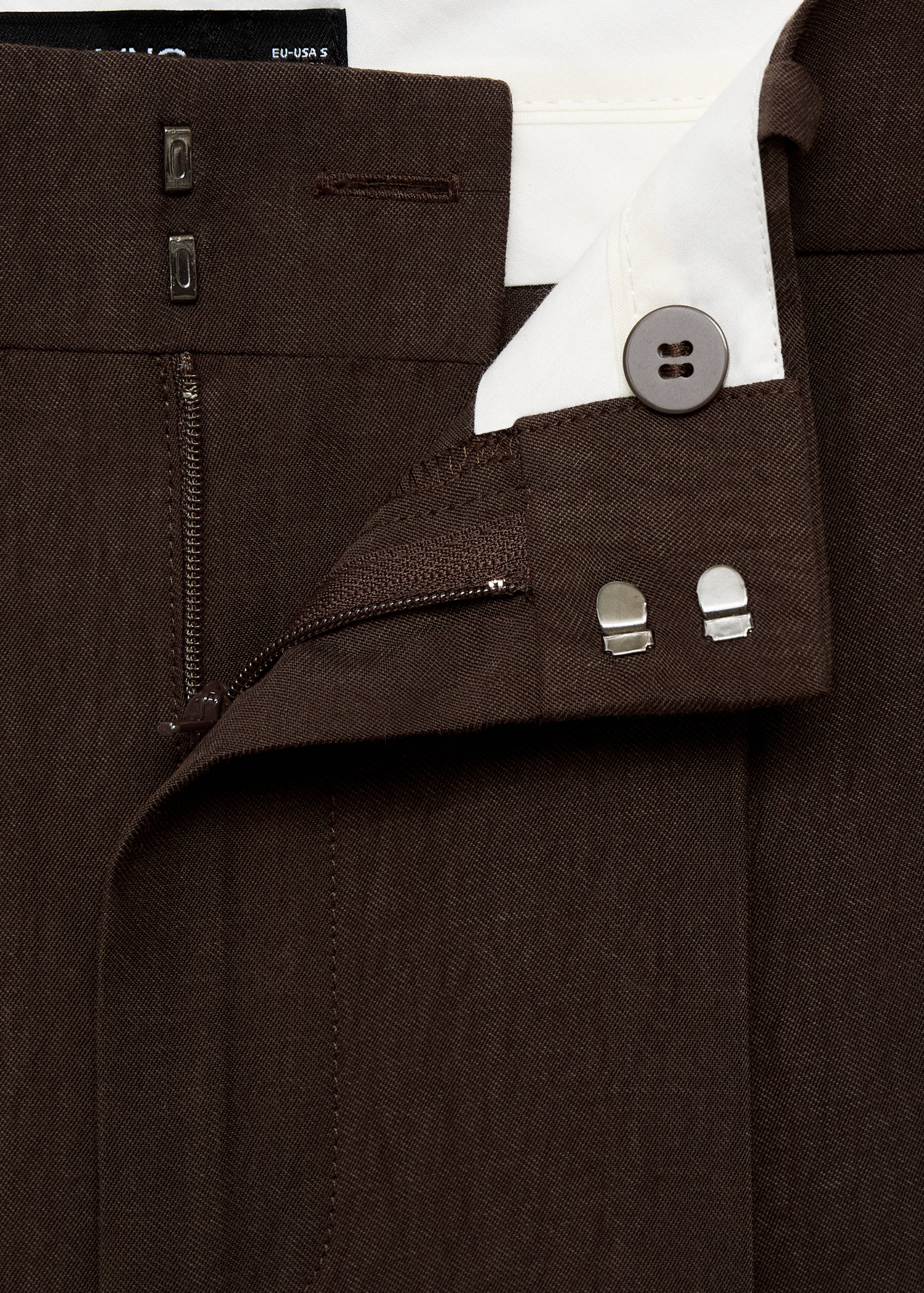 Straight lyocell suit trousers - Details of the article 0