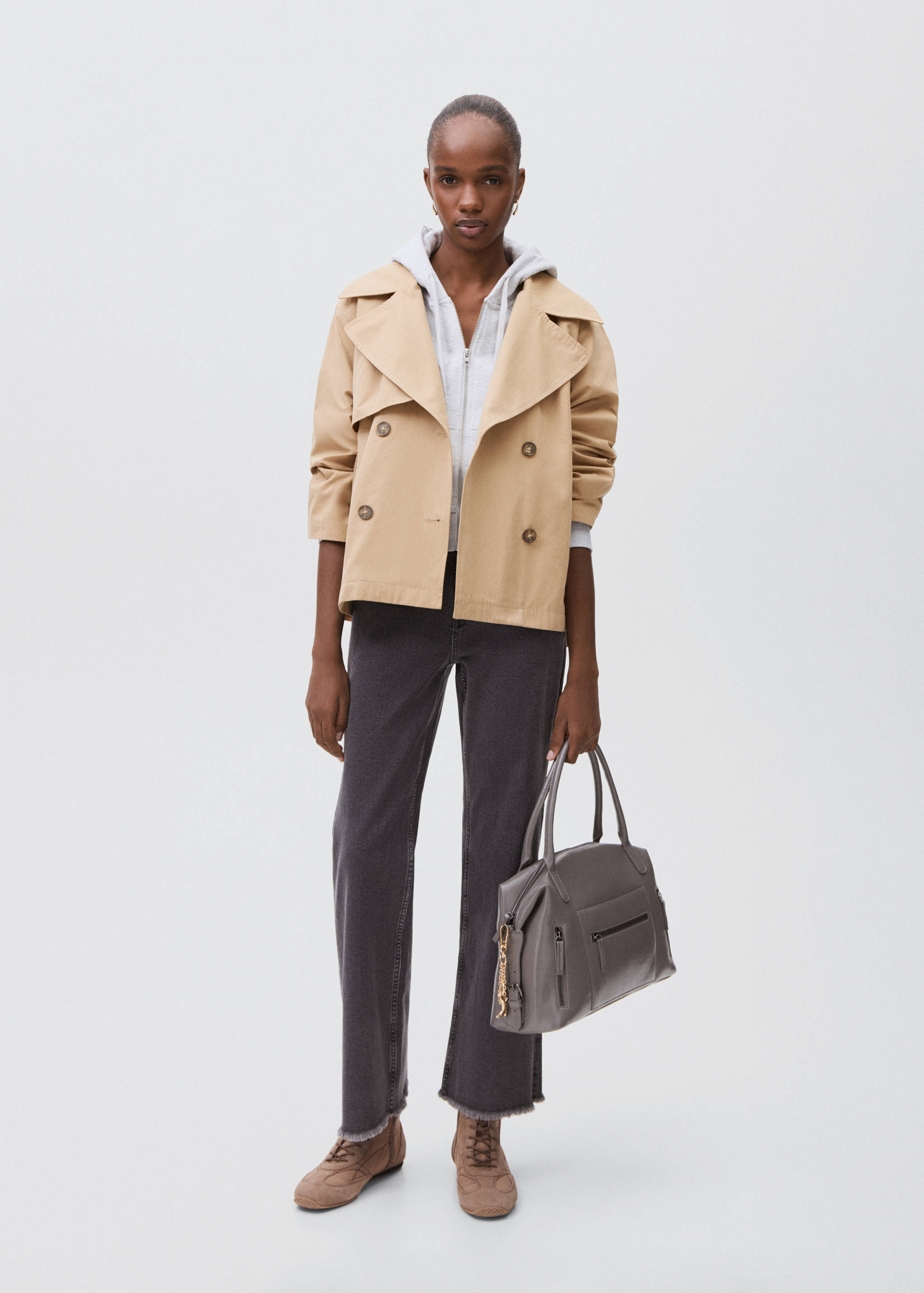 Short trench coat - General plane