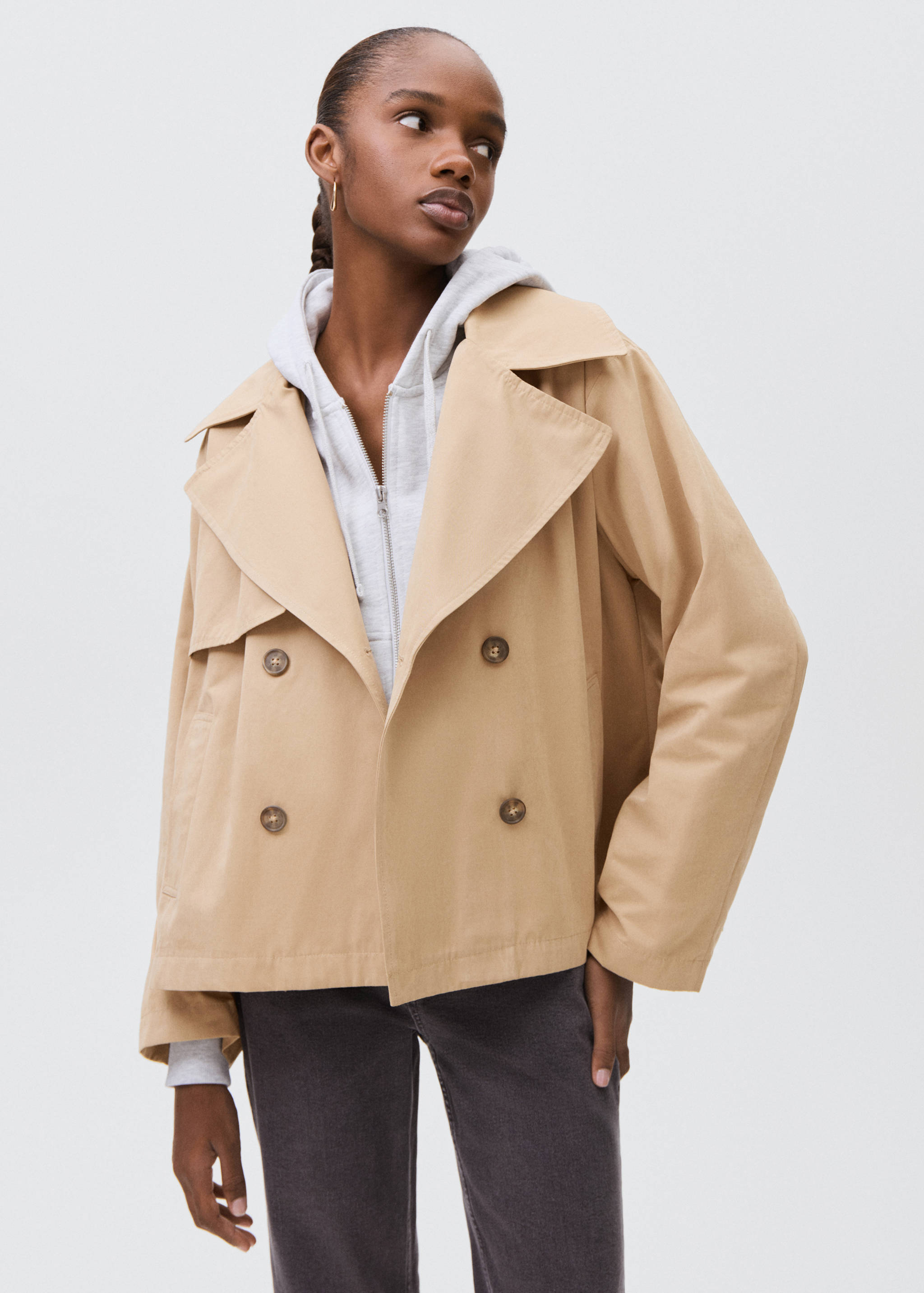 Short trench coat - Medium plane