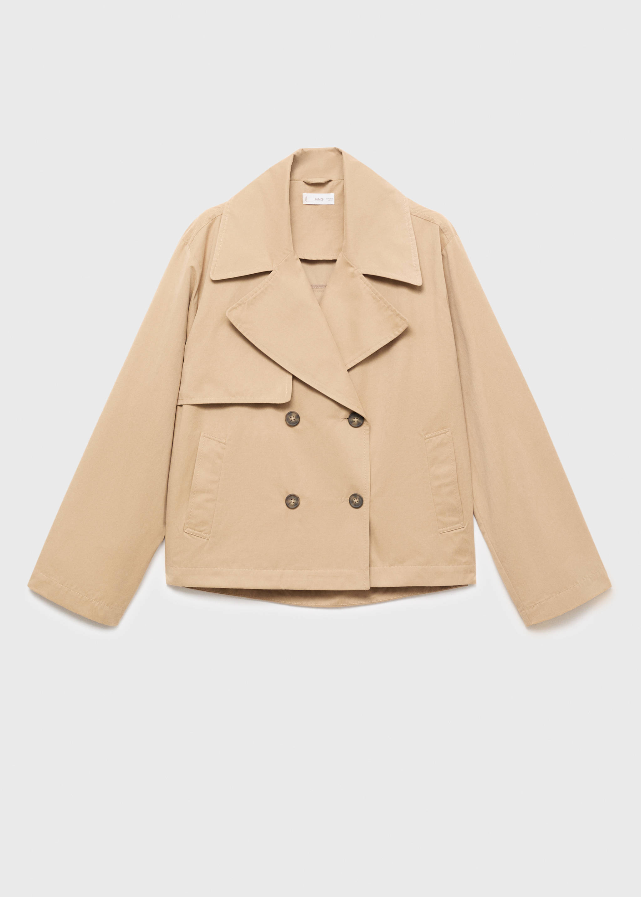 Kurzer zweireihiger Trenchcoat - Artikel ohne Model