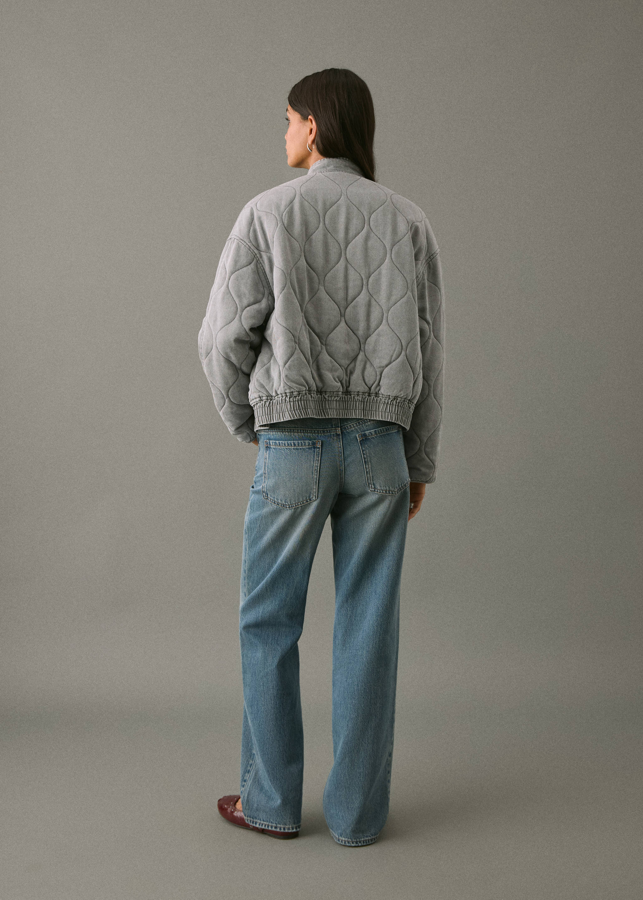 Стёганая куртка из денима - Обратная сторона изделия