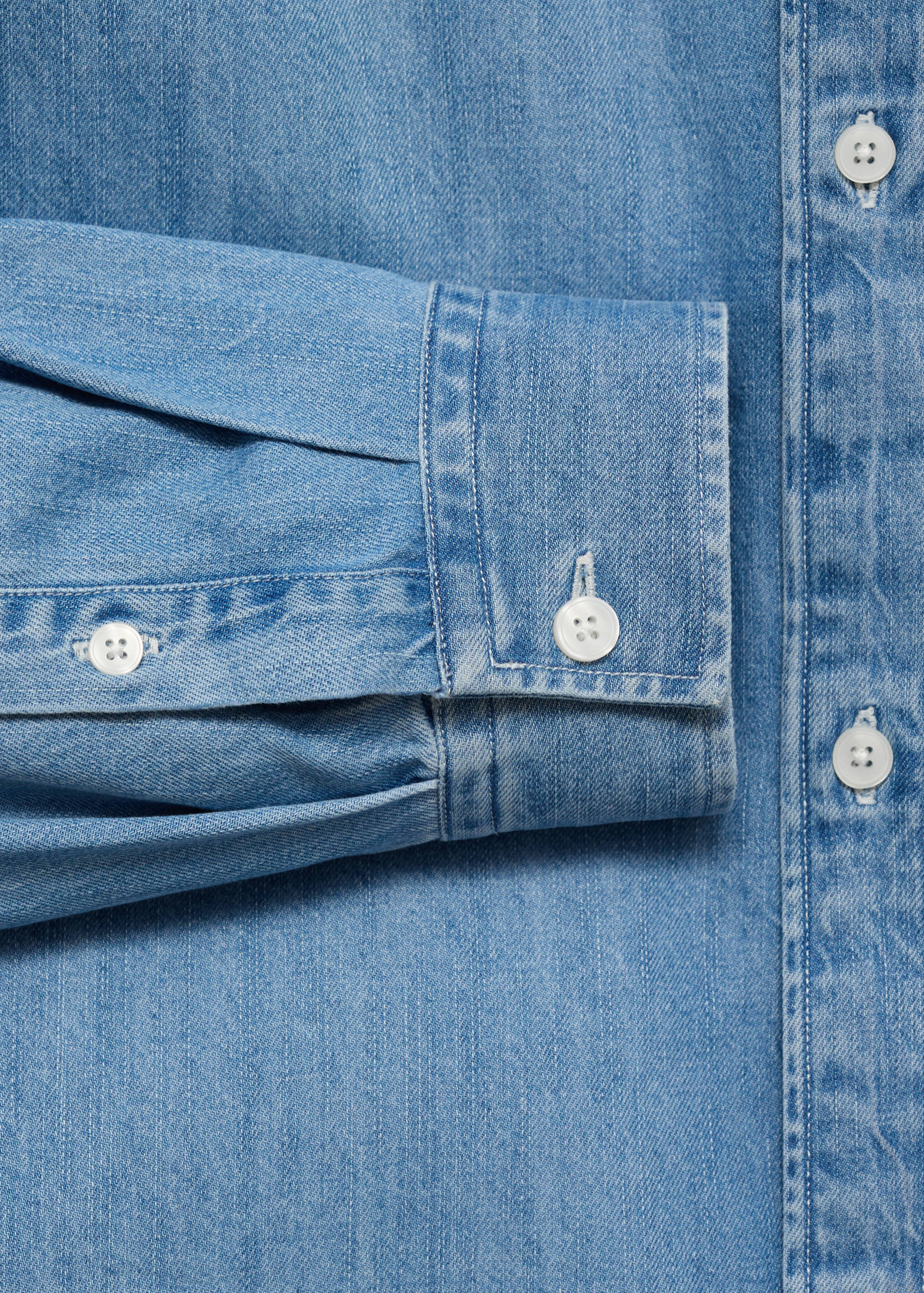 Denim shirt with pocket - Details of the article 0