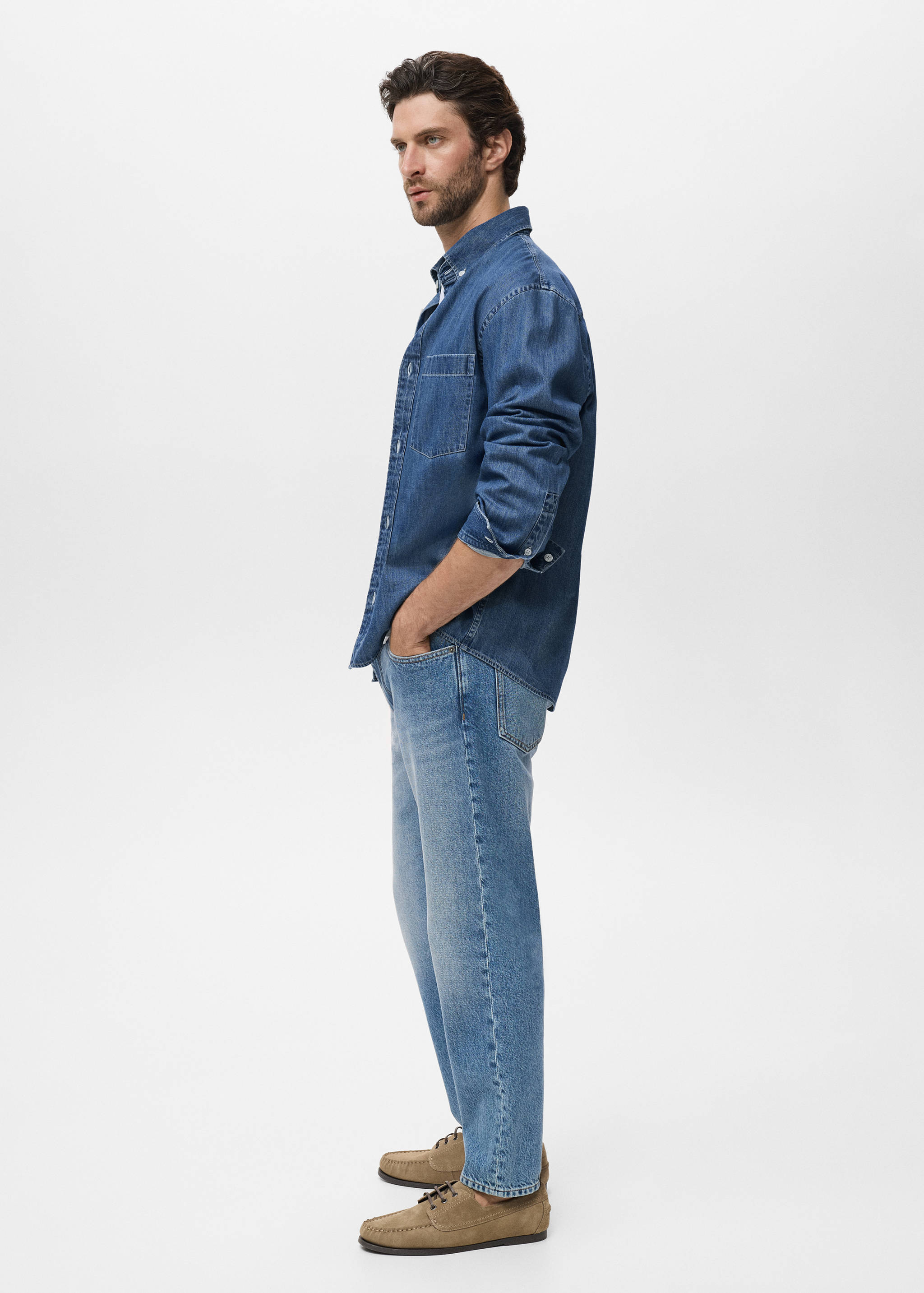 Denim shirt with pocket - Details of the article 2