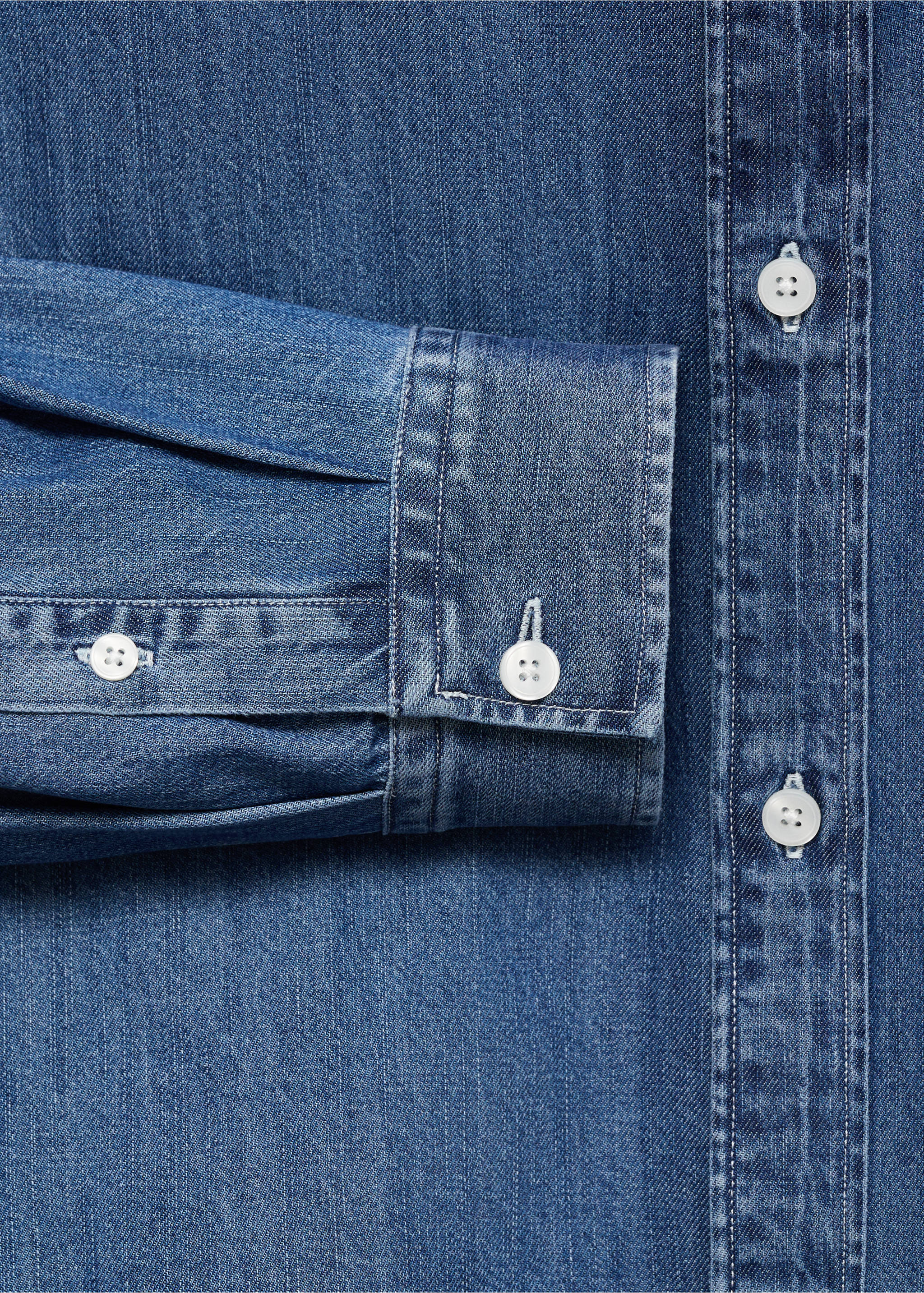Chemise denim poche - Détail de l'article 0, Bleu moyen. Ref: 17064416-00.
