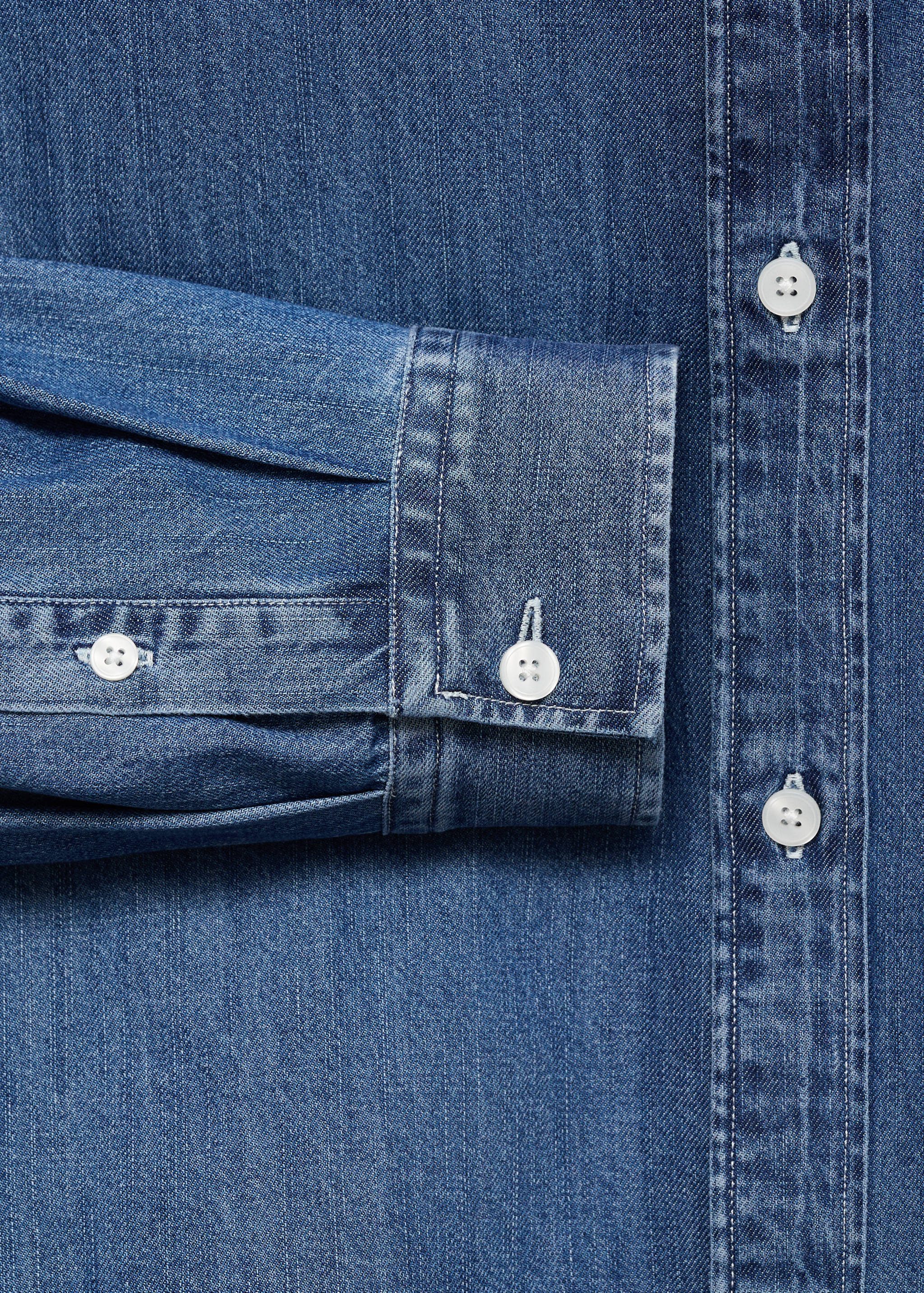 Denim shirt with pocket - Details of the article 0