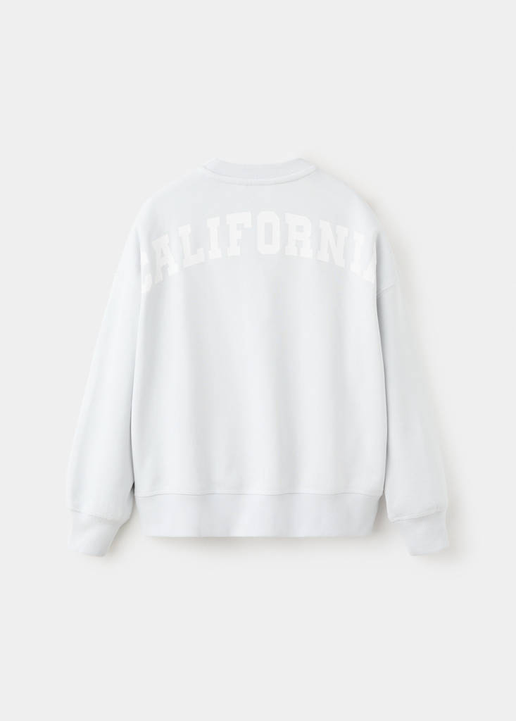 Printed cotton sweatshirt — Sky Blue