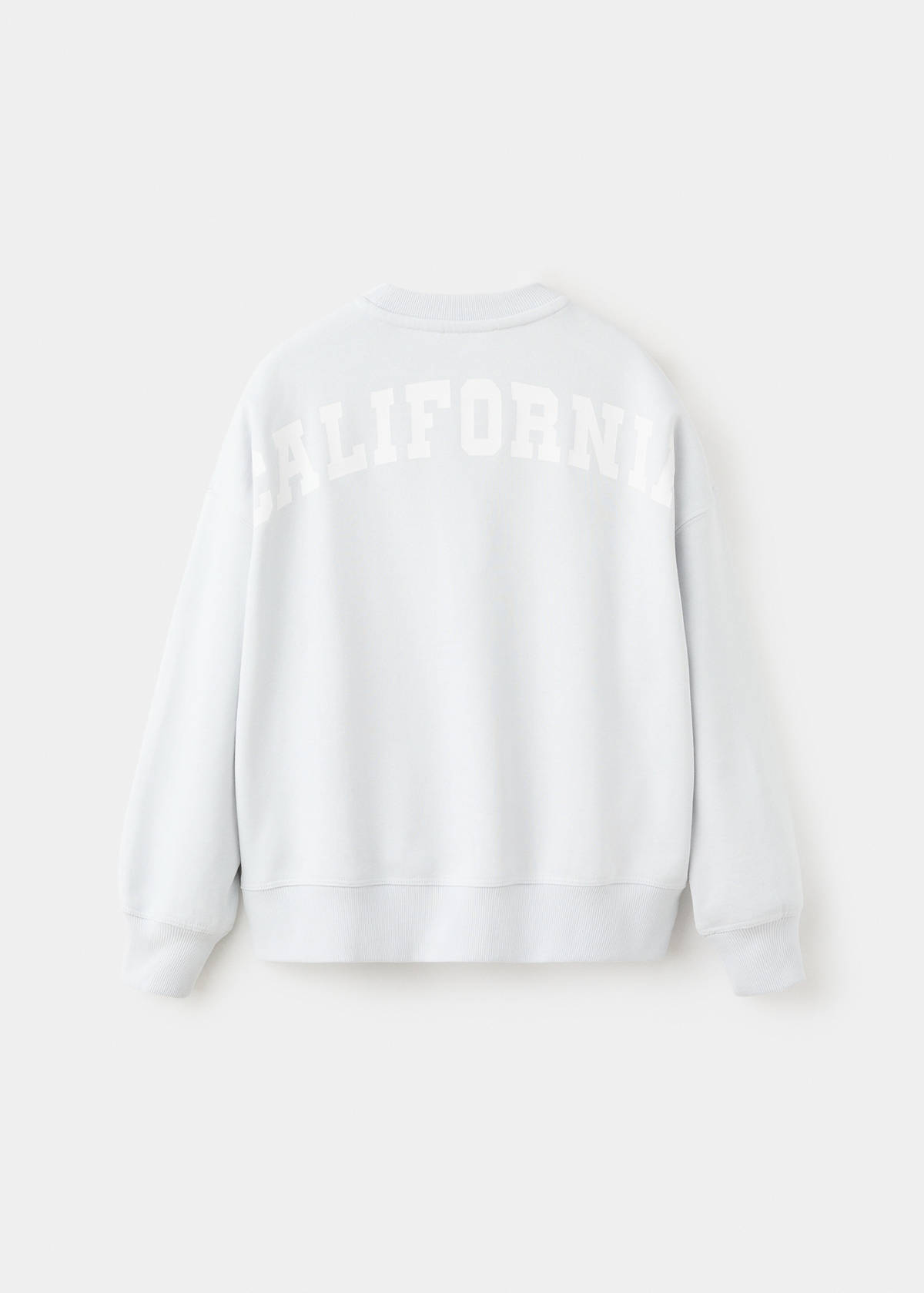 Printed cotton sweatshirt — Sky Blue