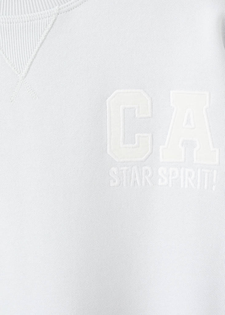 Printed cotton sweatshirt — Sky Blue