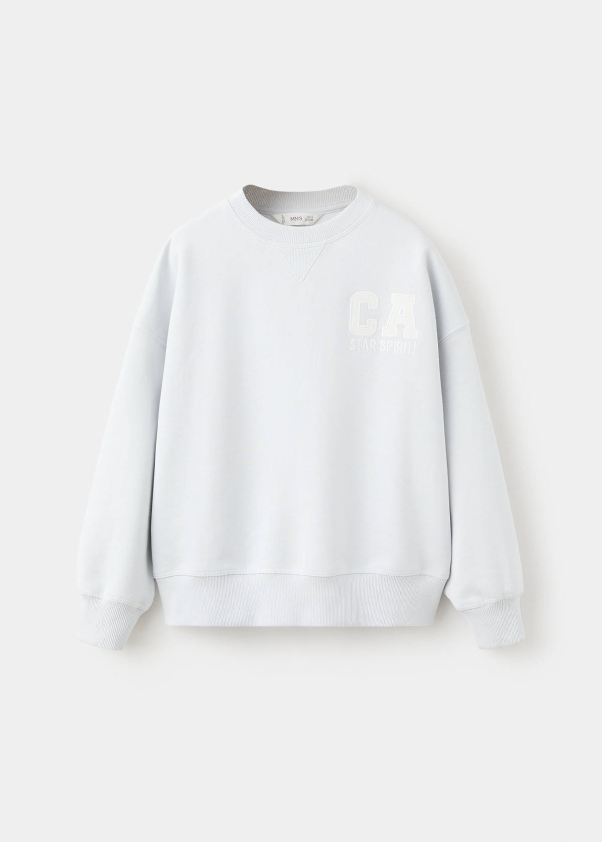 Printed cotton sweatshirt — Sky Blue