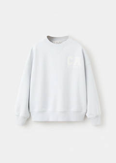 Printed cotton sweatshirt — Sky Blue 2