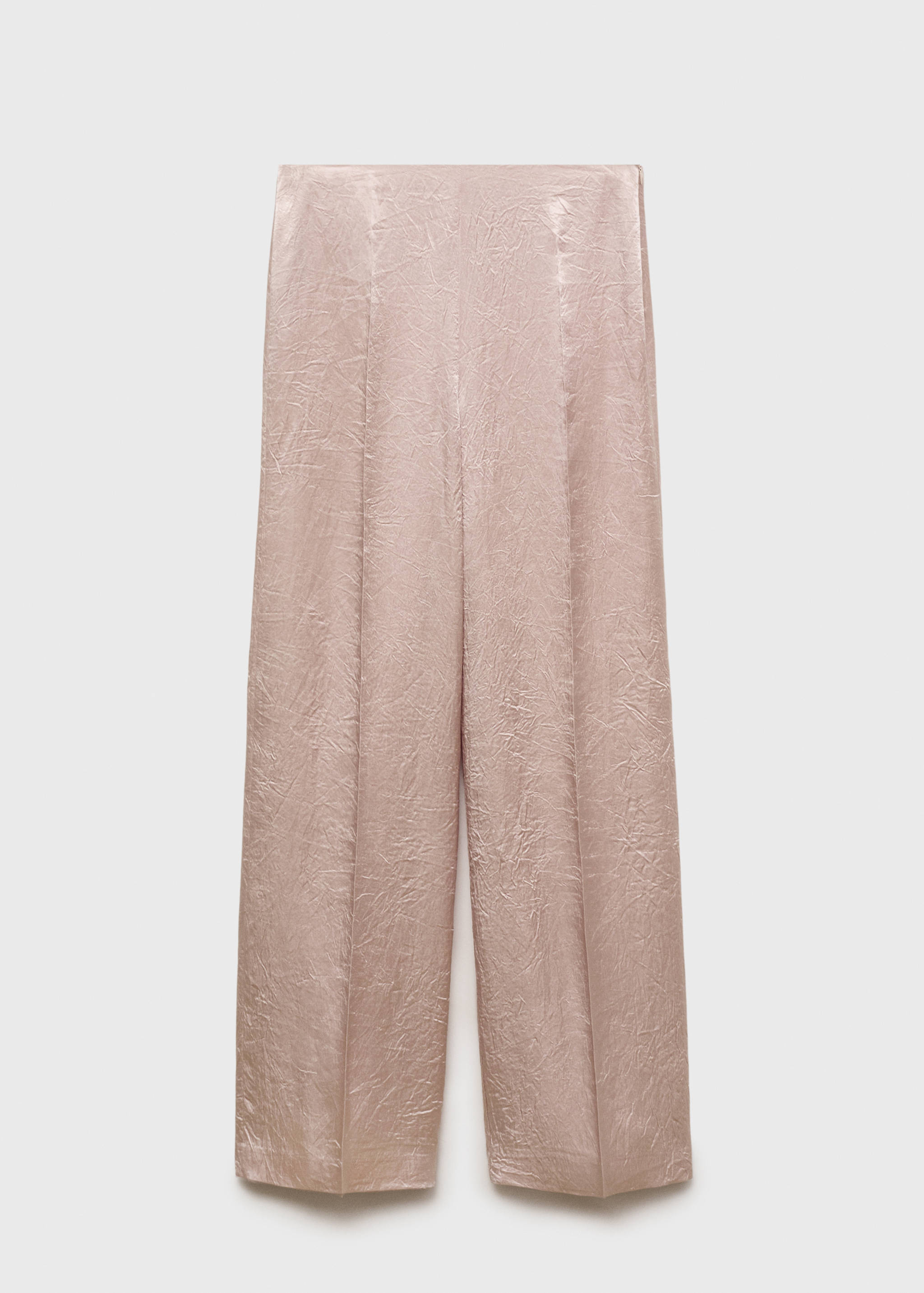 Satin crinkle-effect trousers - Article without model