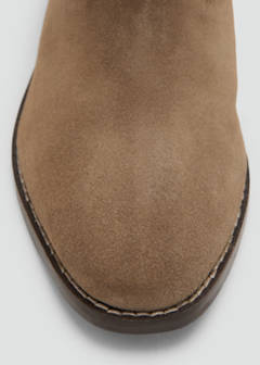 Suede cowboy ankle boots — Medium Brown 3