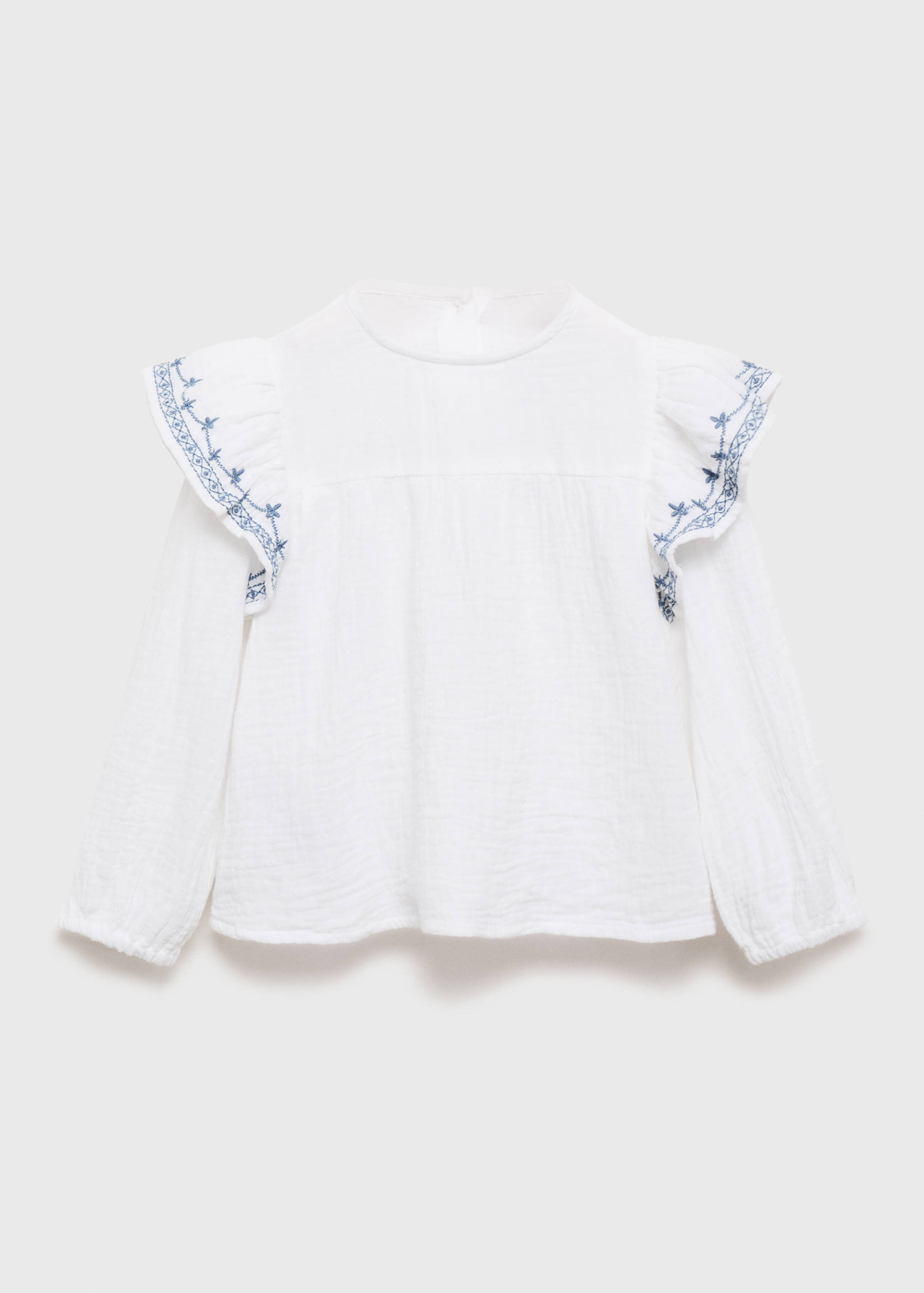 Ruffled embroidered blouse - Article without model