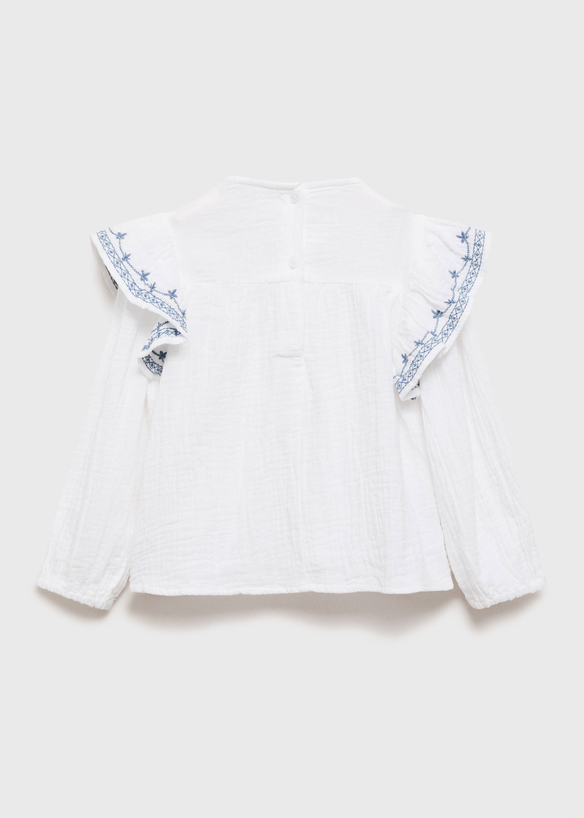 Ruffled embroidered blouse - Reverse of the article