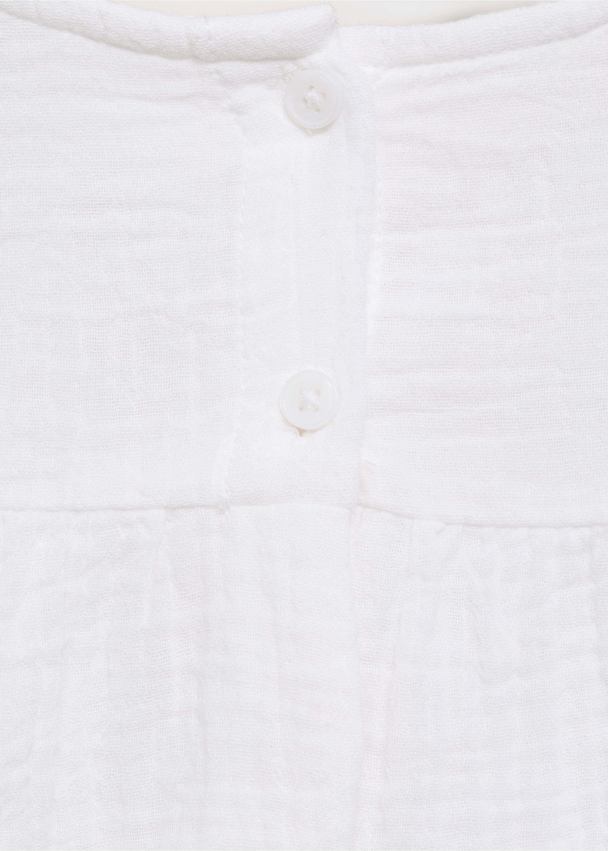 Ruffled embroidered blouse - Details of the article 0, White. Ref: 17064424-00.