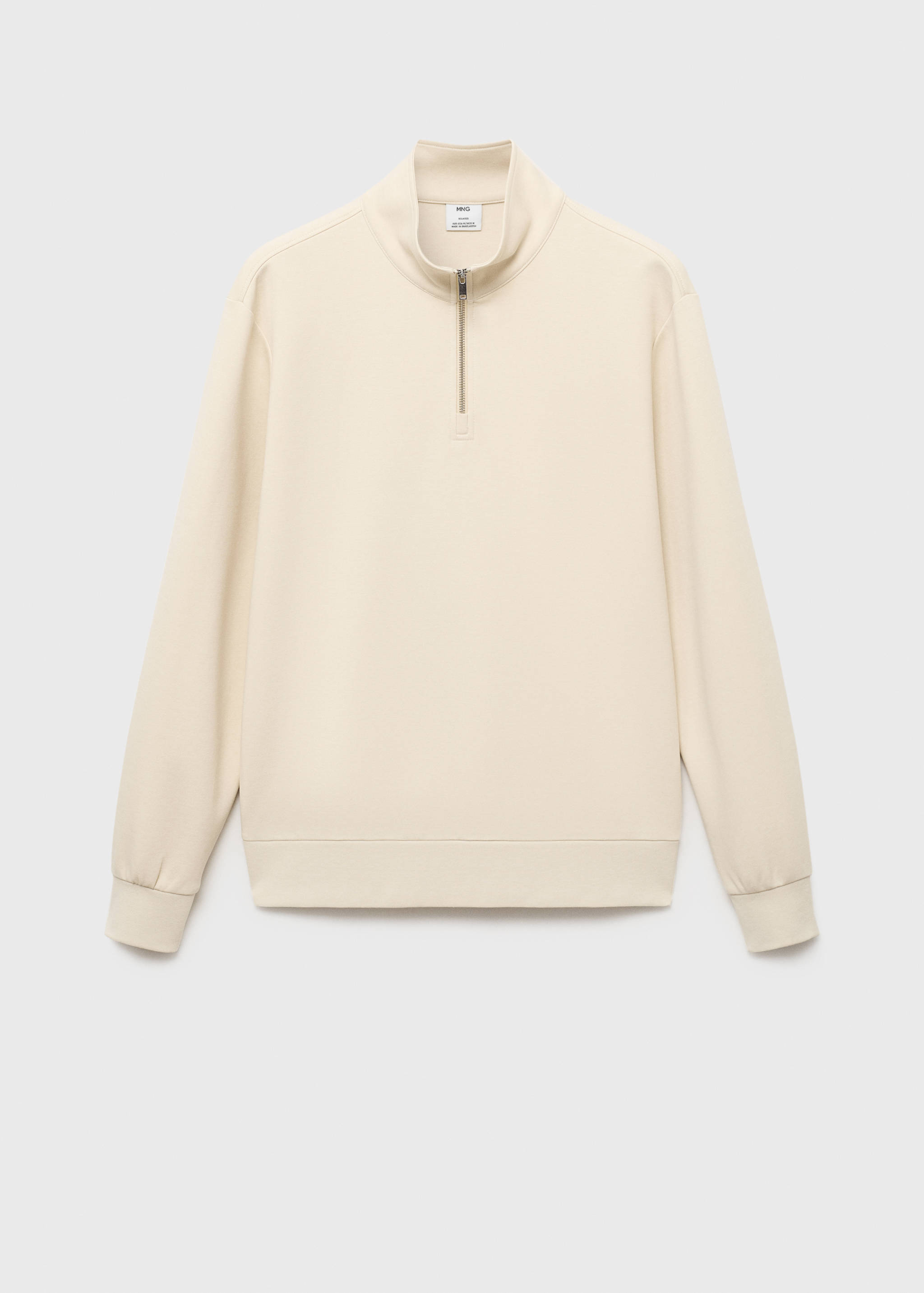 Regular-fit cotton sweatshirt with zip - Article without model