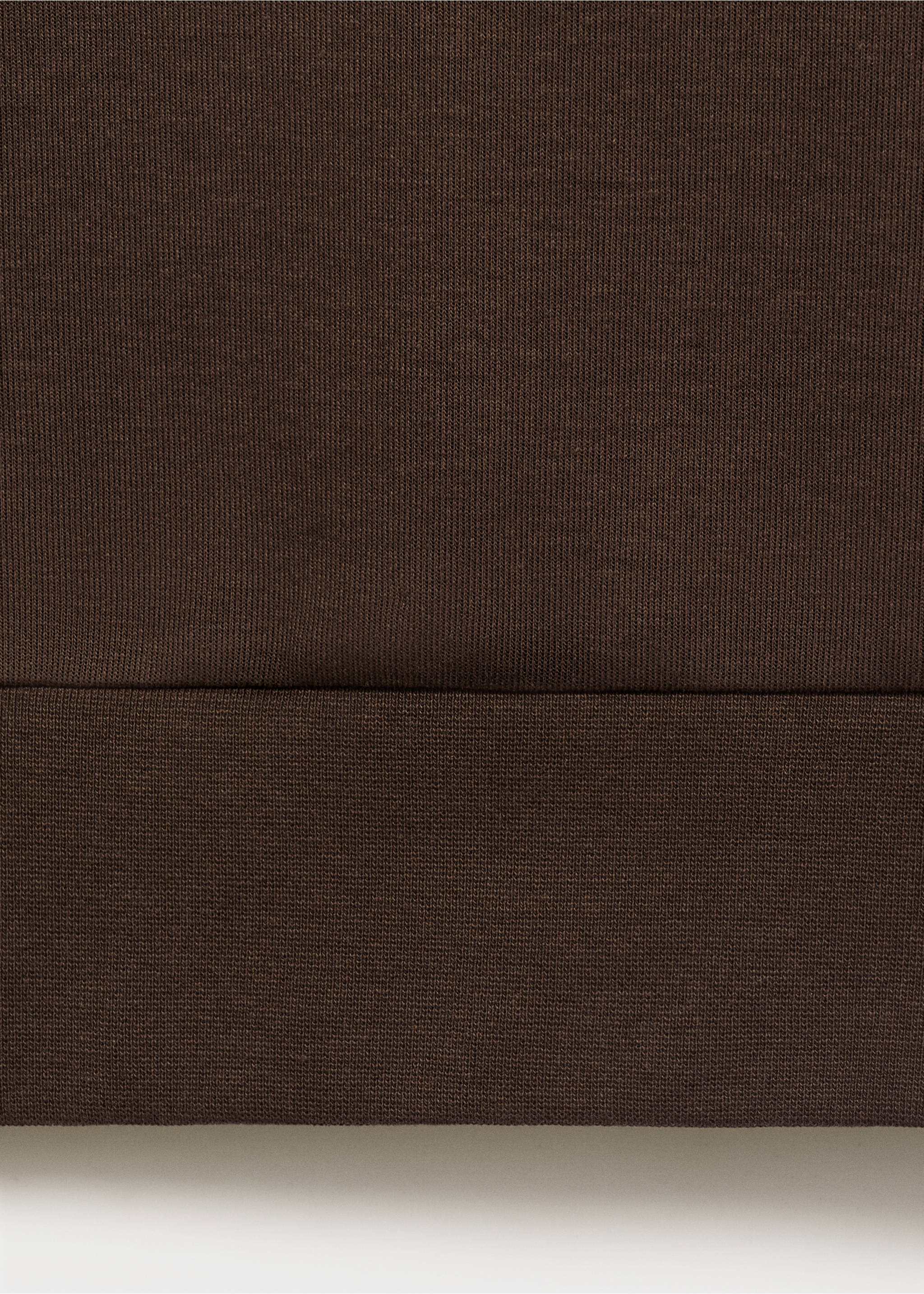 Sudadera algodón regular fit cremallera - Detalle del artículo 0, Chocolate. Ref: 17064426-00.