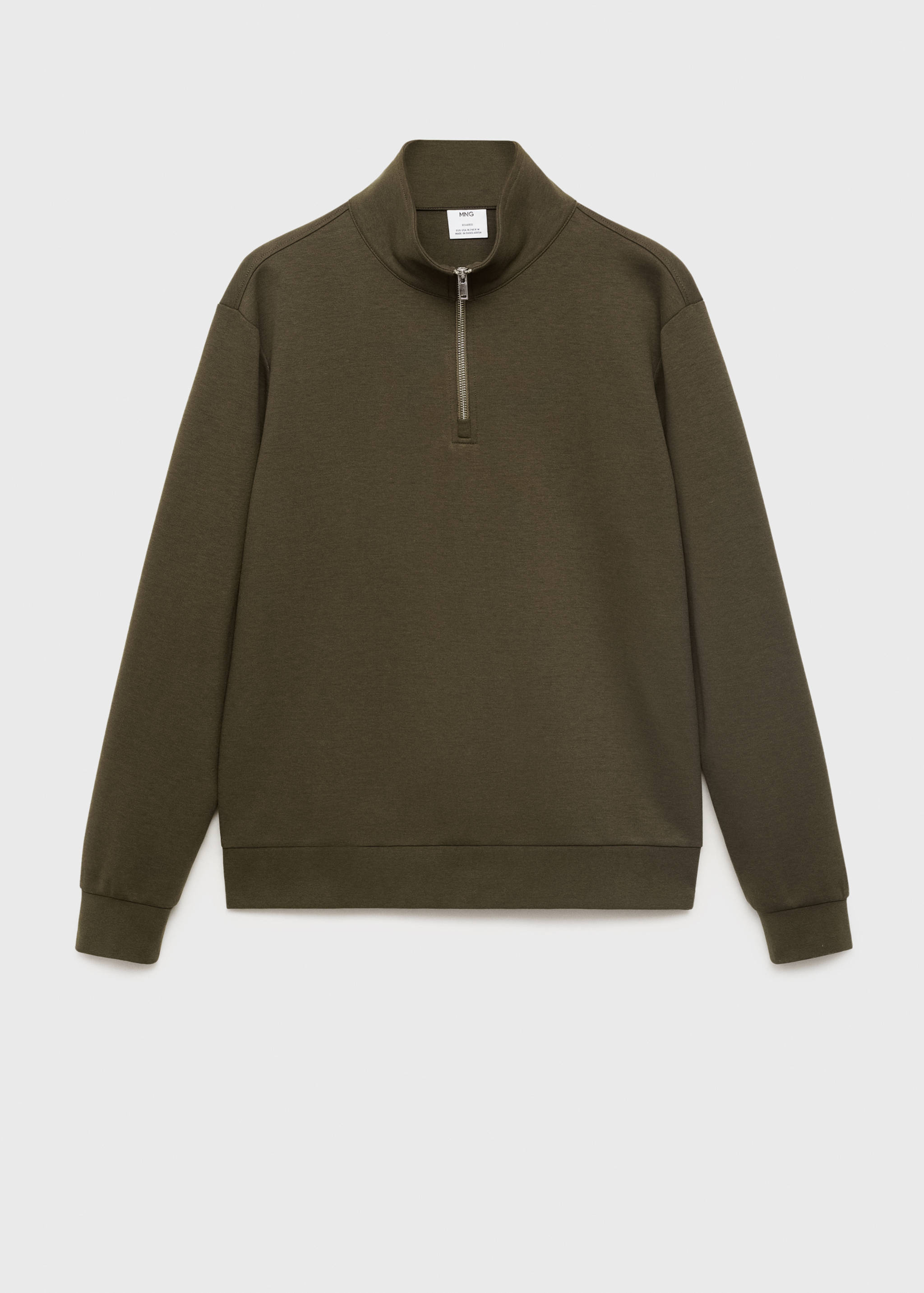 Regular-fit cotton sweatshirt with zip - Article without model