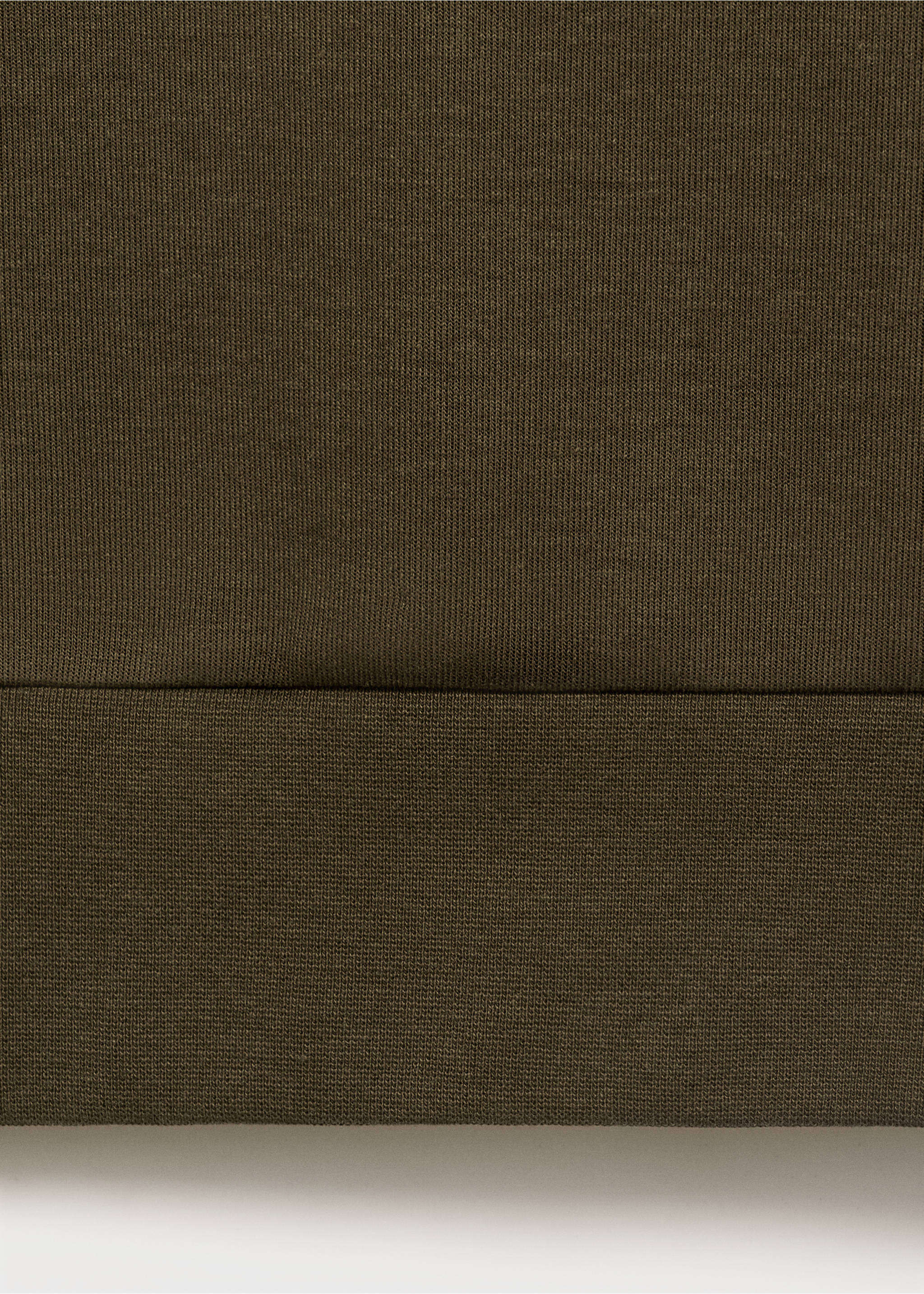 Sudadera algodón regular fit cremallera - Detalle del artículo 0, Oliva. Ref: 17064426-00.