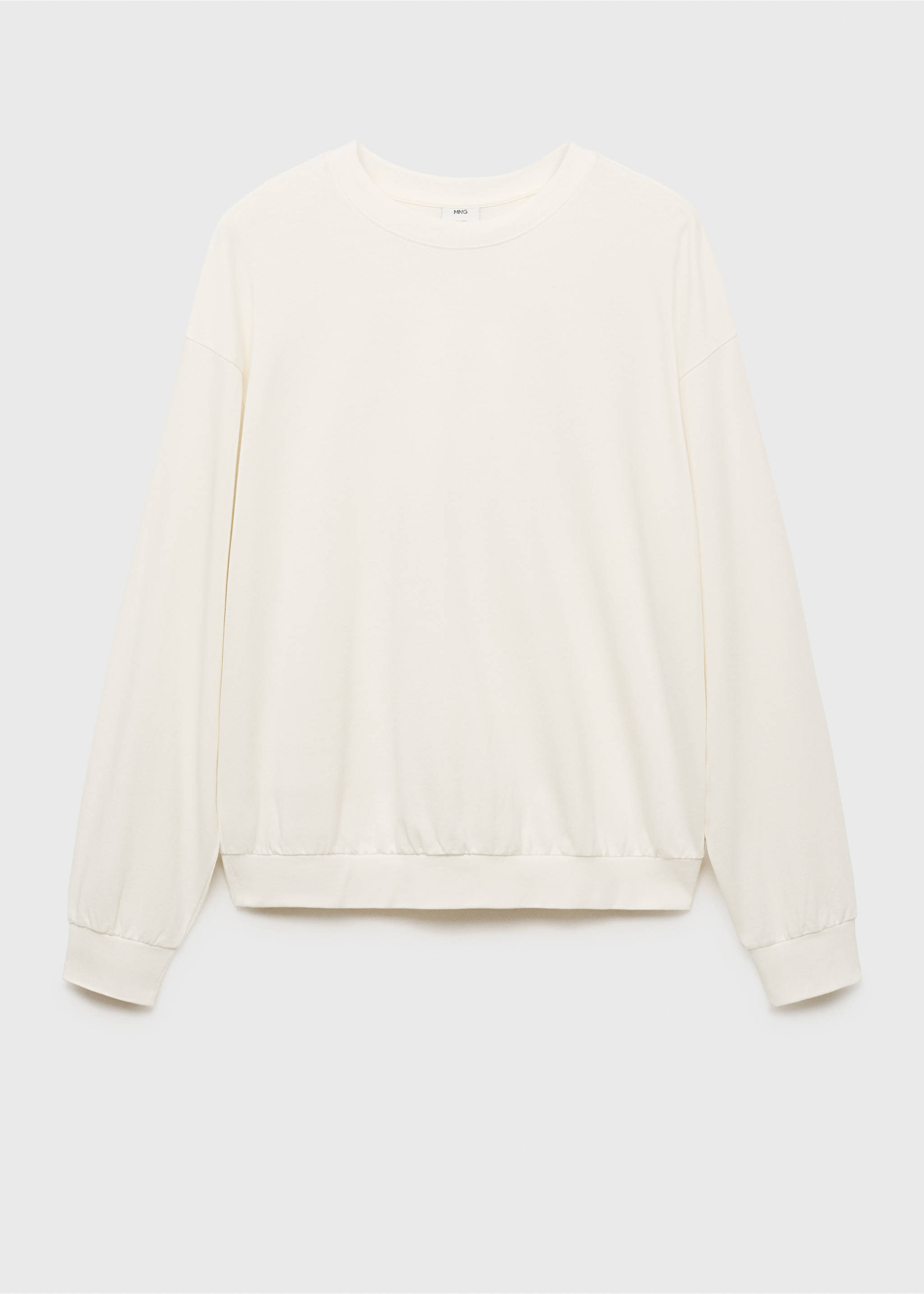 Sudadera 100% algodón relaxed fit - Artículo sin modelo, Blanco roto. Ref: 17064432-00.