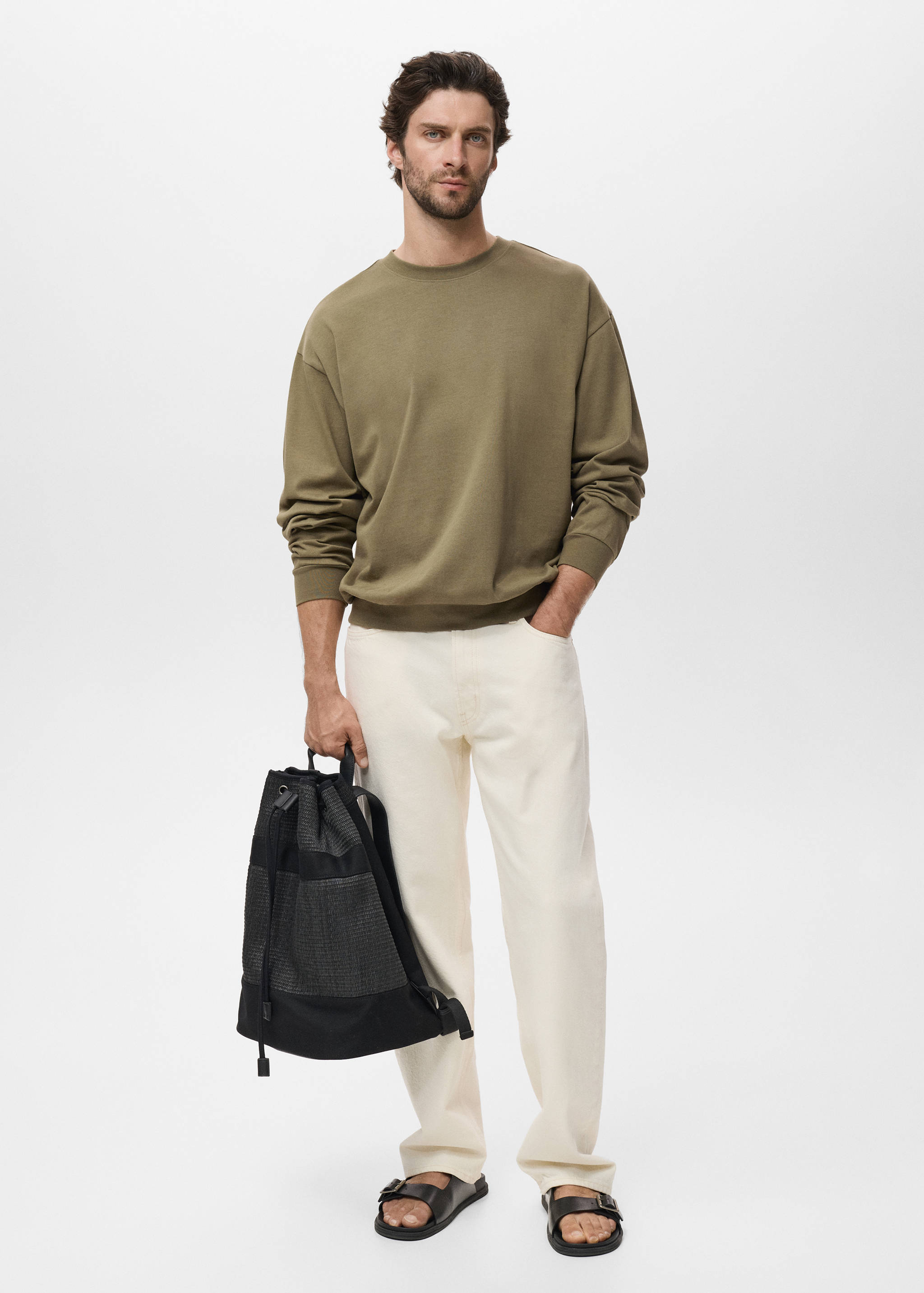 100% cotton relaxed-fit sweatshirt - General plane